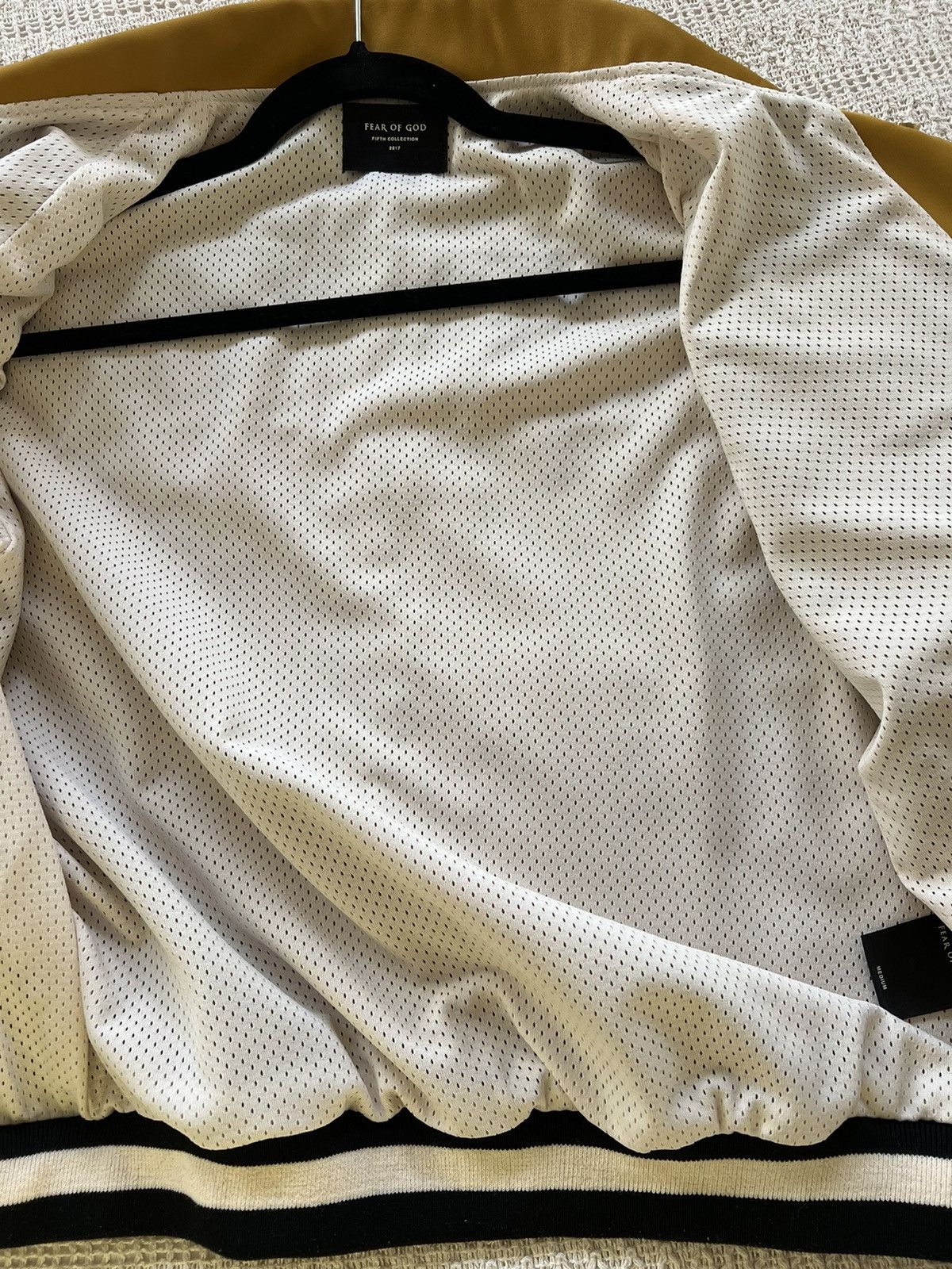 Fear of God Fear of God Gold Satin Baseball Jacket Fifth Collection Size US M / EU 48-50 / 2 - 6 Thumbnail