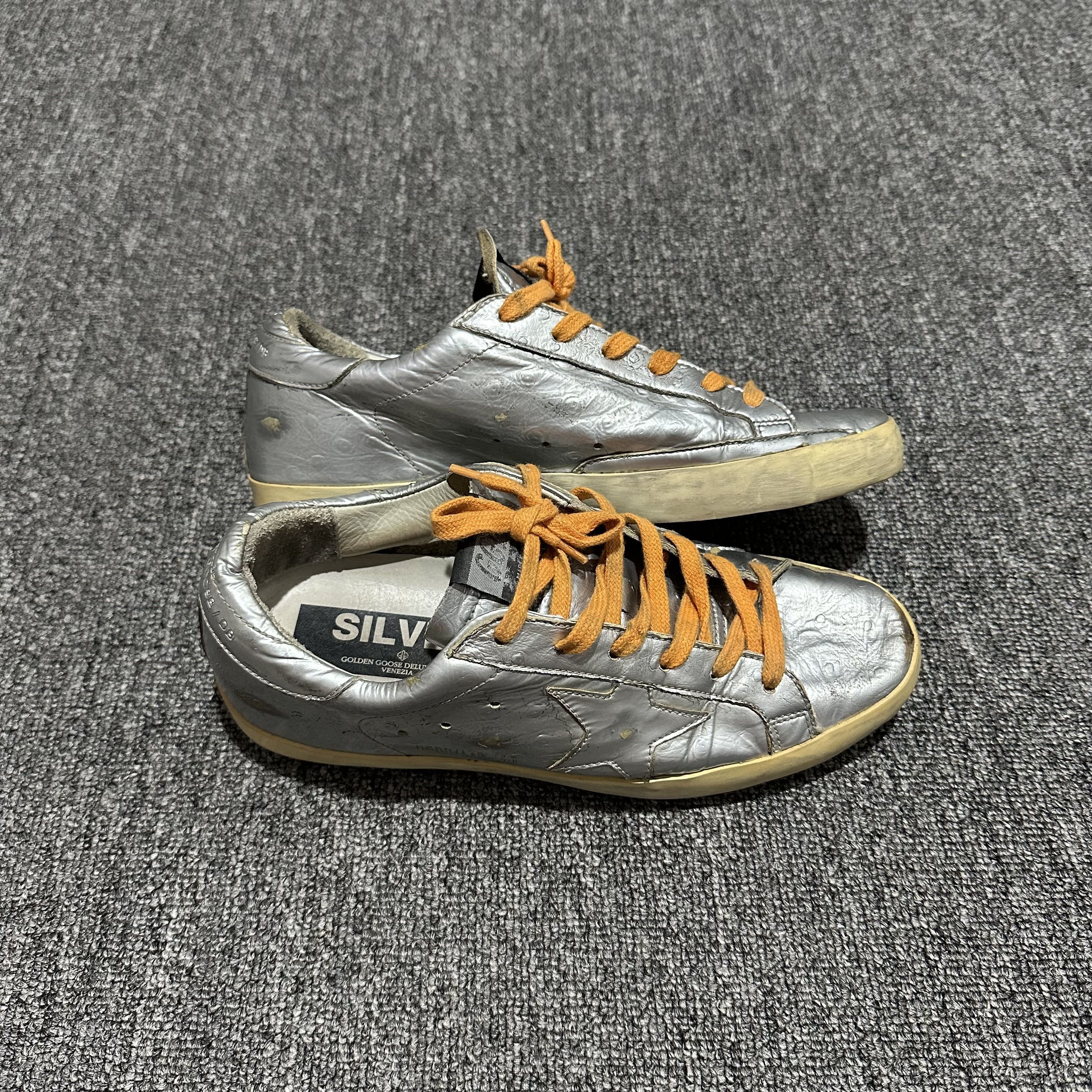 Golden Goose Sneakers Silver Shoes