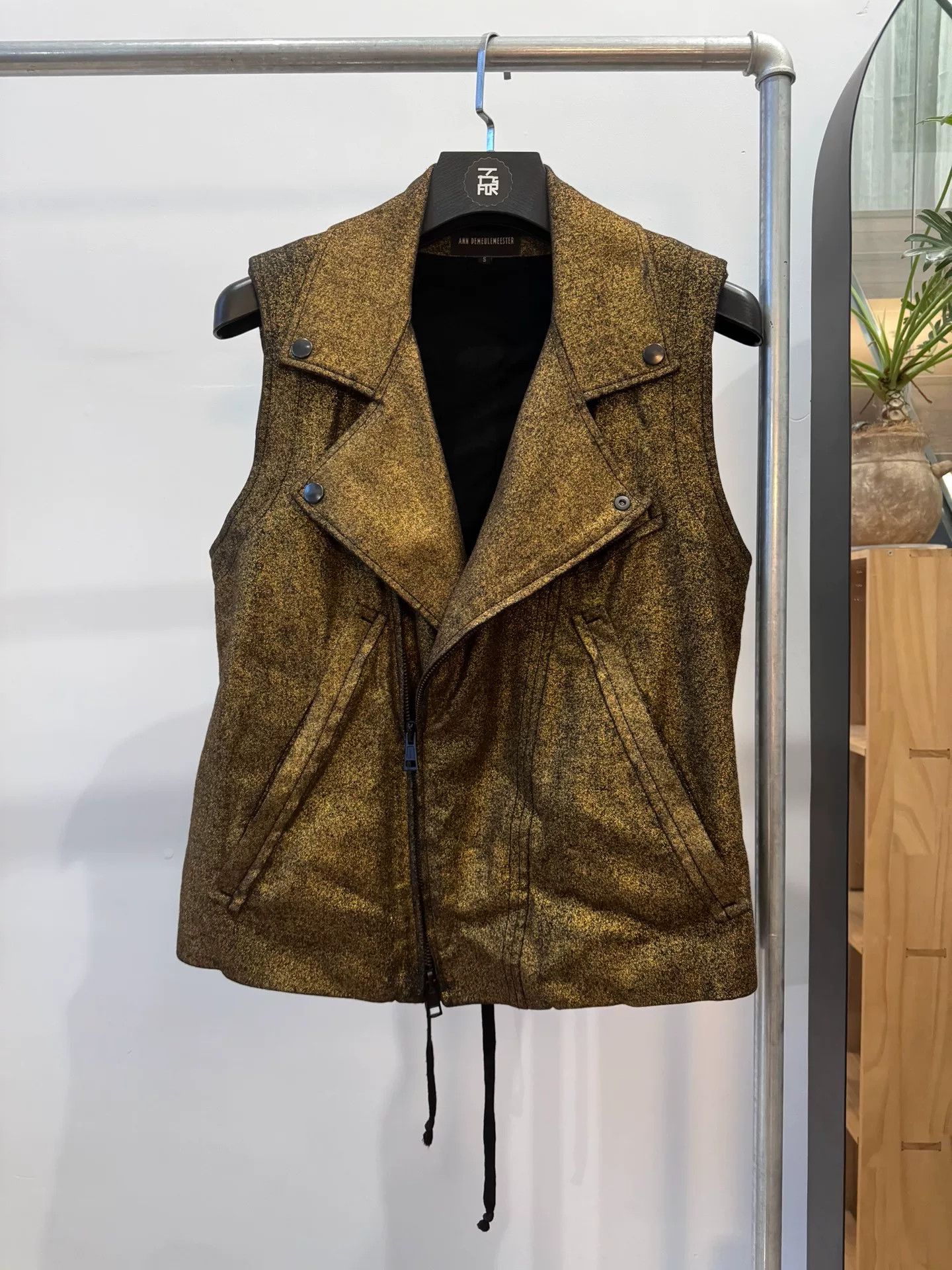 Ann Demeulemeester Black Gold Vest