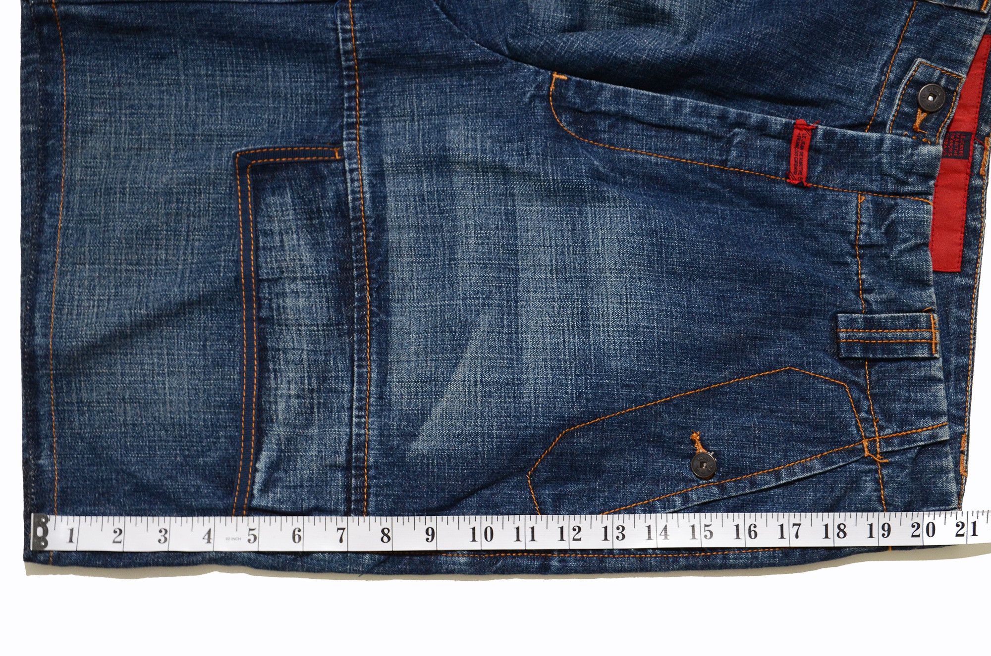 Marithe + Francois Girbaud M+FG Shorts Cargo Denim Y2K Hiphop 2006 Craft Size US 36 / EU 52 - 13 Thumbnail