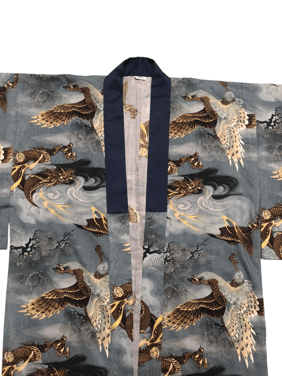 Japanese Brand Vintage Long Kimono Cardigan Dragon Fight With Bird Size US M / EU 48-50 / 2 - 4 Thumbnail