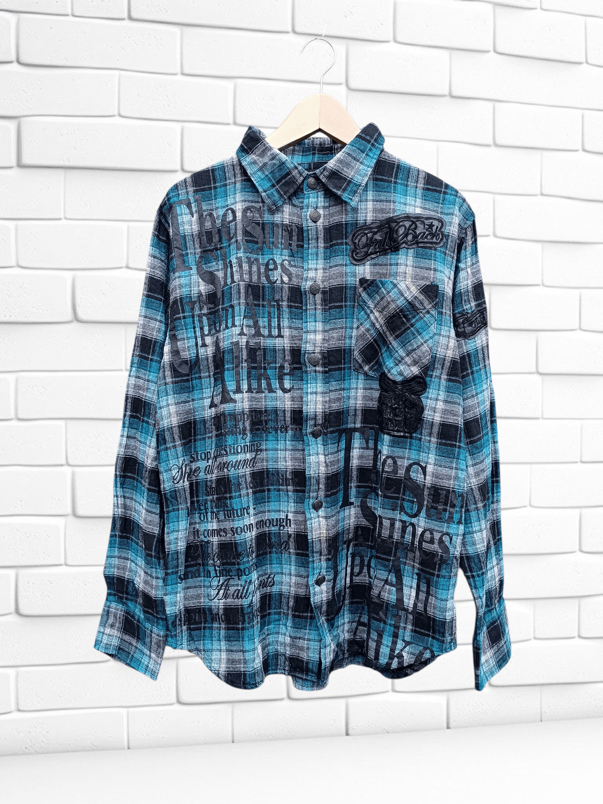 Japanese Brand Vintage Poem Seditionaries Shirt Y2K Grunge Gothic Style Size US M / EU 48-50 / 2 - 1 Thumbnail