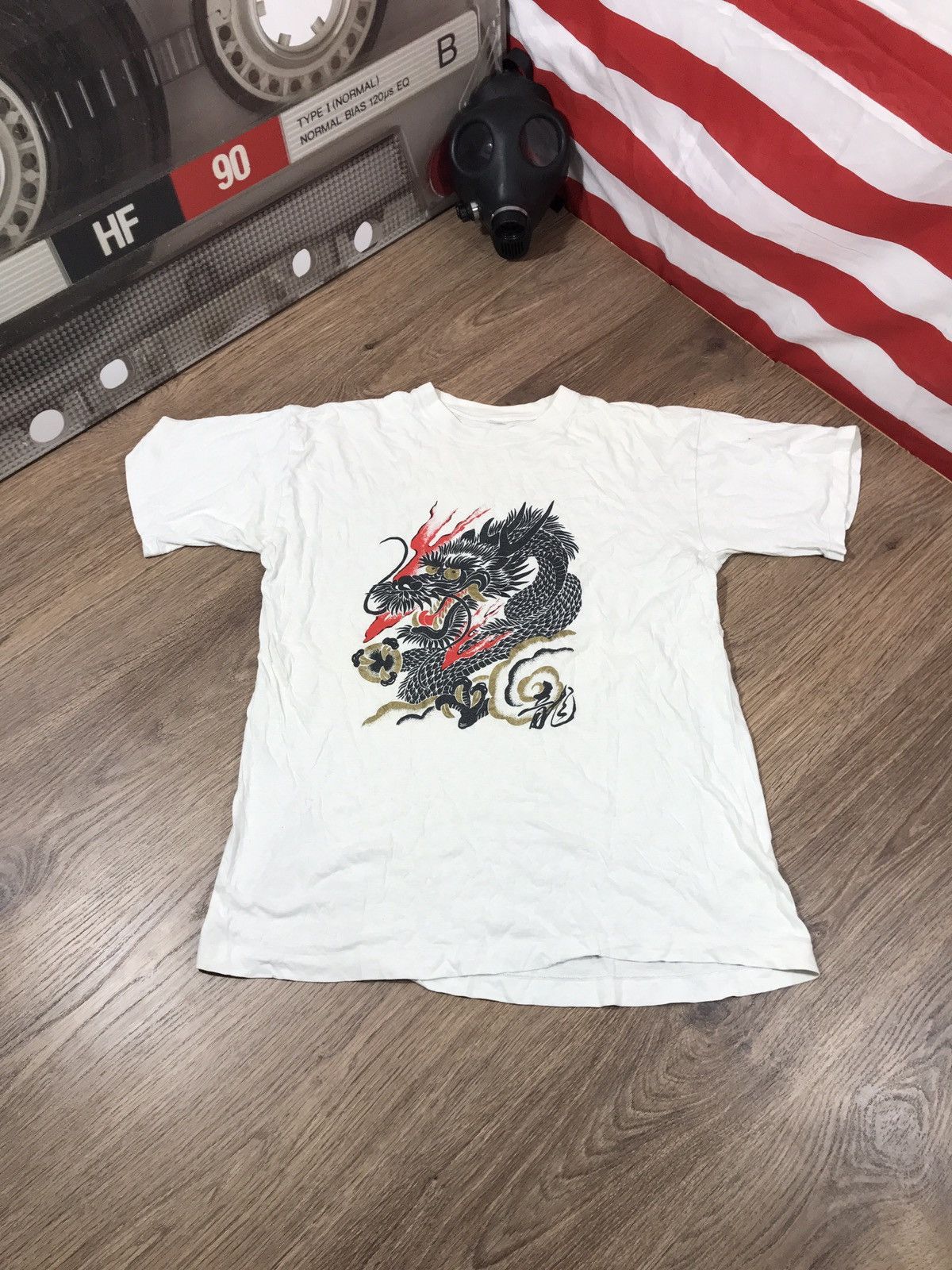 Japanese Brand × Vintage Vintage 90s Dragon Japanese T Shirt Size M L Size US M / EU 48-50 / 2 - 1 Thumbnail