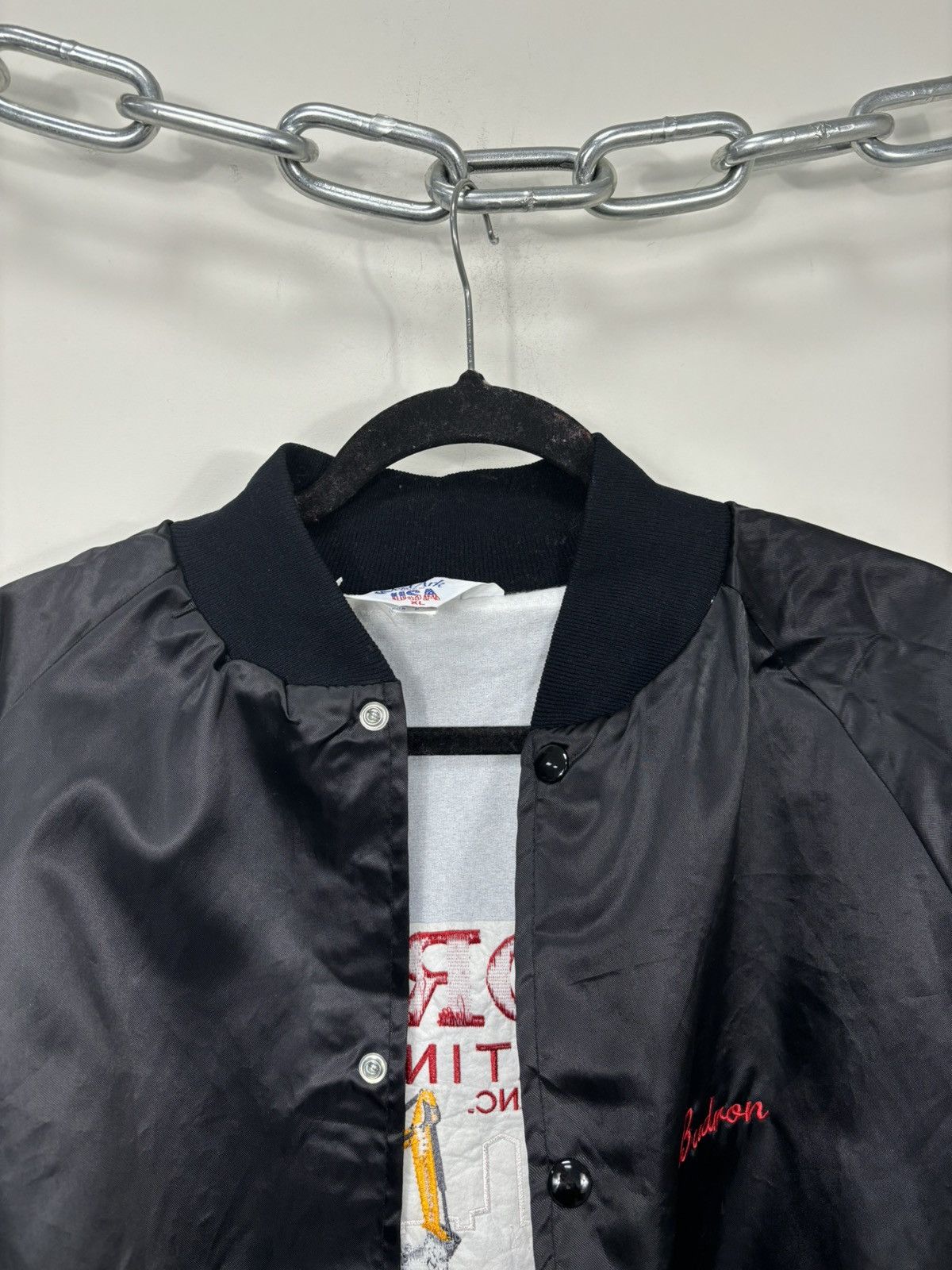 Vintage Vintage 90s West Ark Budron West Chicago Satin Bomber Jacket Size US XL / EU 56 / 4 - 11 Thumbnail