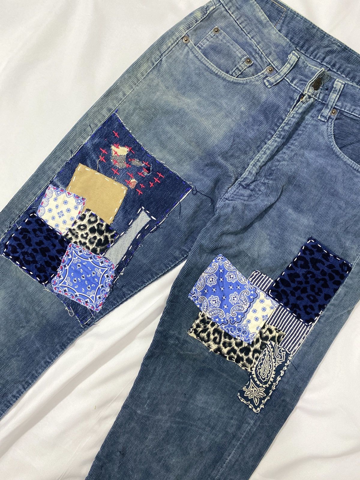 Orslow Denime Patchwork cyberweek corduroy Pants Size US 29 - 3 Thumbnail
