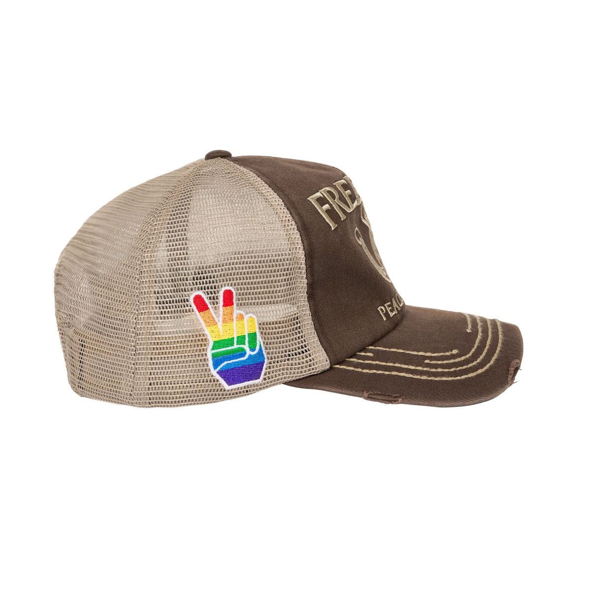 Palace Palace Freedom Distressed Trucker Hat Size ONE SIZE - 3 Thumbnail