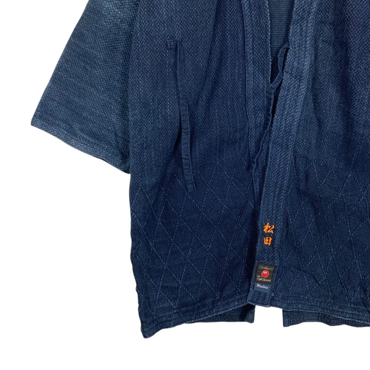 Vintage FUJI DARUMA Indigo Sashiko Thick Weave Kimono #3567-C163 Size US L / EU 52-54 / 3 - 3 Thumbnail