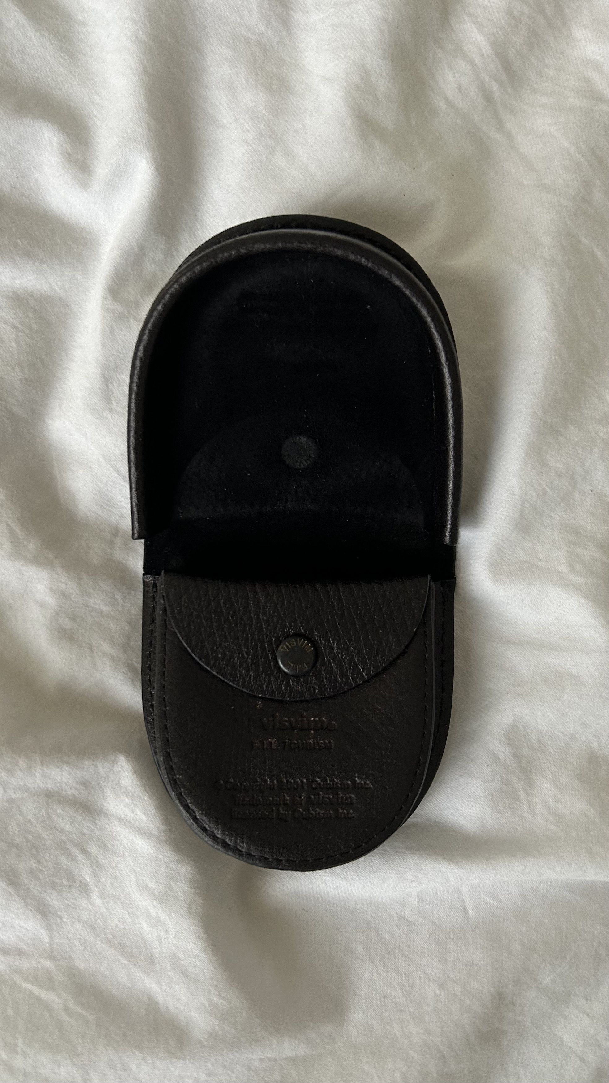 image of Visvim Veggie Coin Case in Dark Brown, Men's