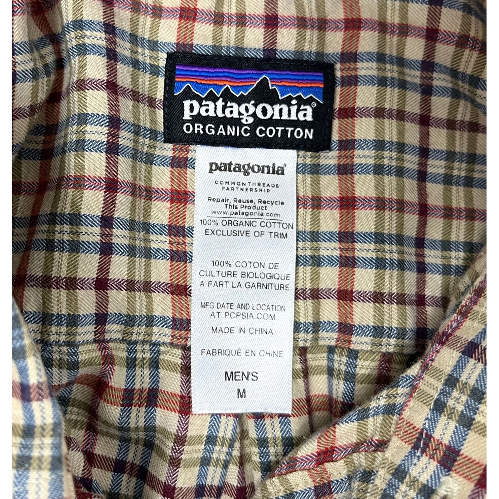 Patagonia VINTAGE Patagonia Button-Up Shirt Organic Cotton Check Sz M Size US M / EU 48-50 / 2 - 5 Thumbnail