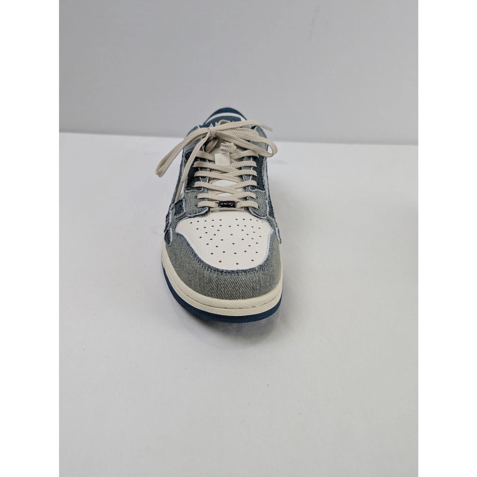 Amiri o1rshd1 Q:3 / Vintage Denim Skel Top Low in Slate Blue Size US 12 / EU 45 - 10 Thumbnail