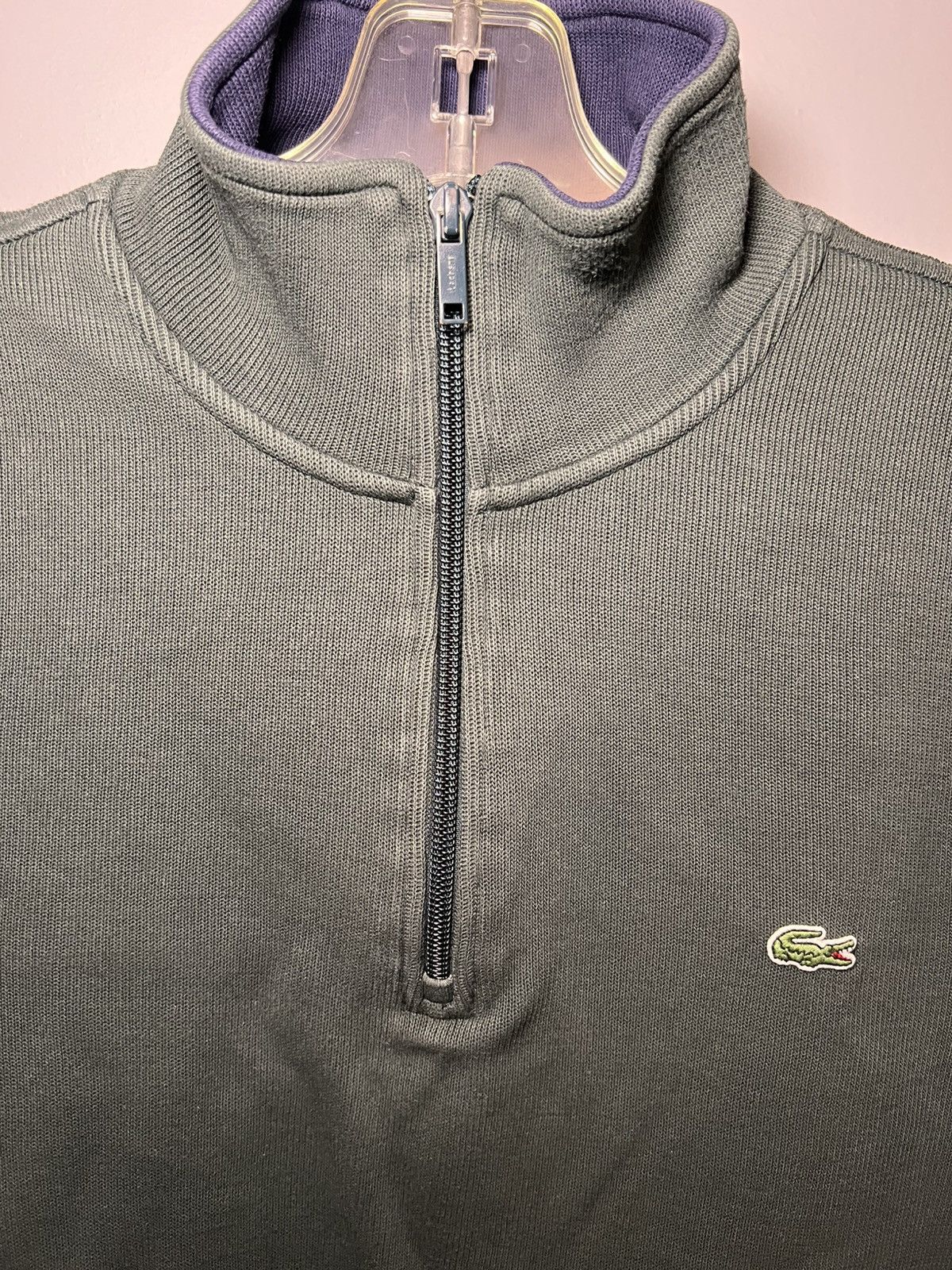 Lacoste Vintage Lacoste logo quarter zip sweater Size US L / EU 52-54 / 3 - 8 Thumbnail