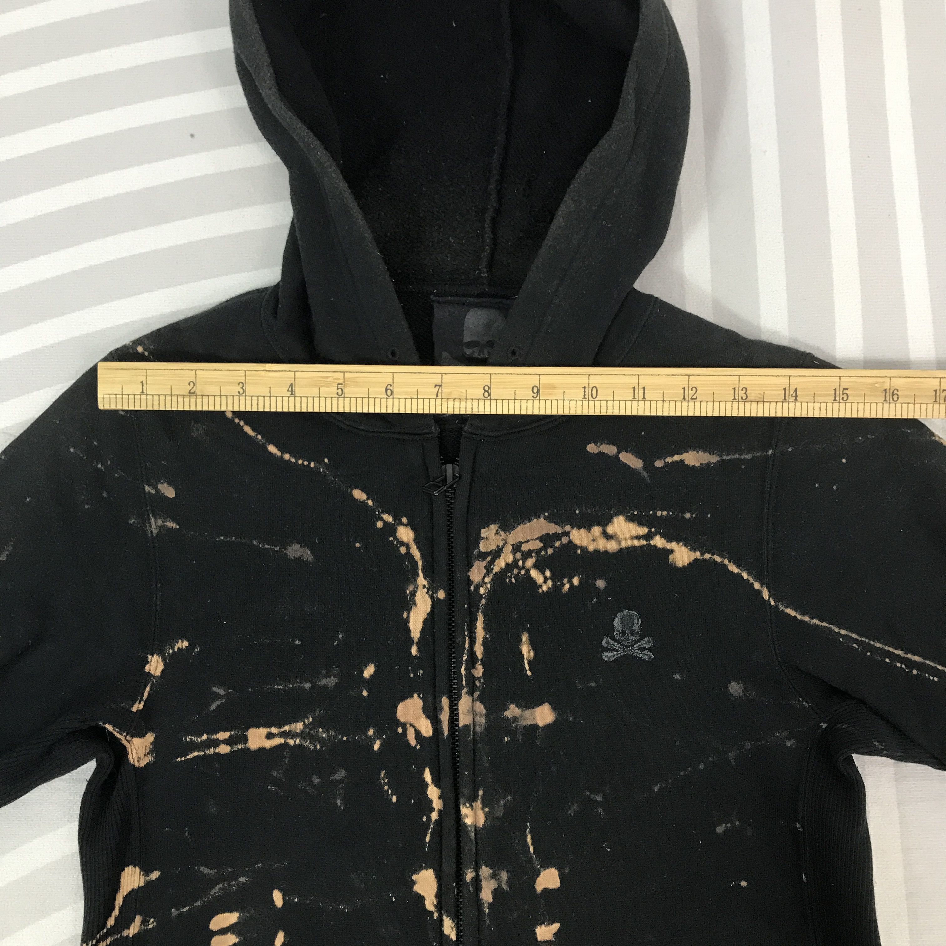 Roen Vintage Roen Acid wash Style Black Skull hoodie Jacket Size US XS / EU 42 / 0 - 5 Thumbnail
