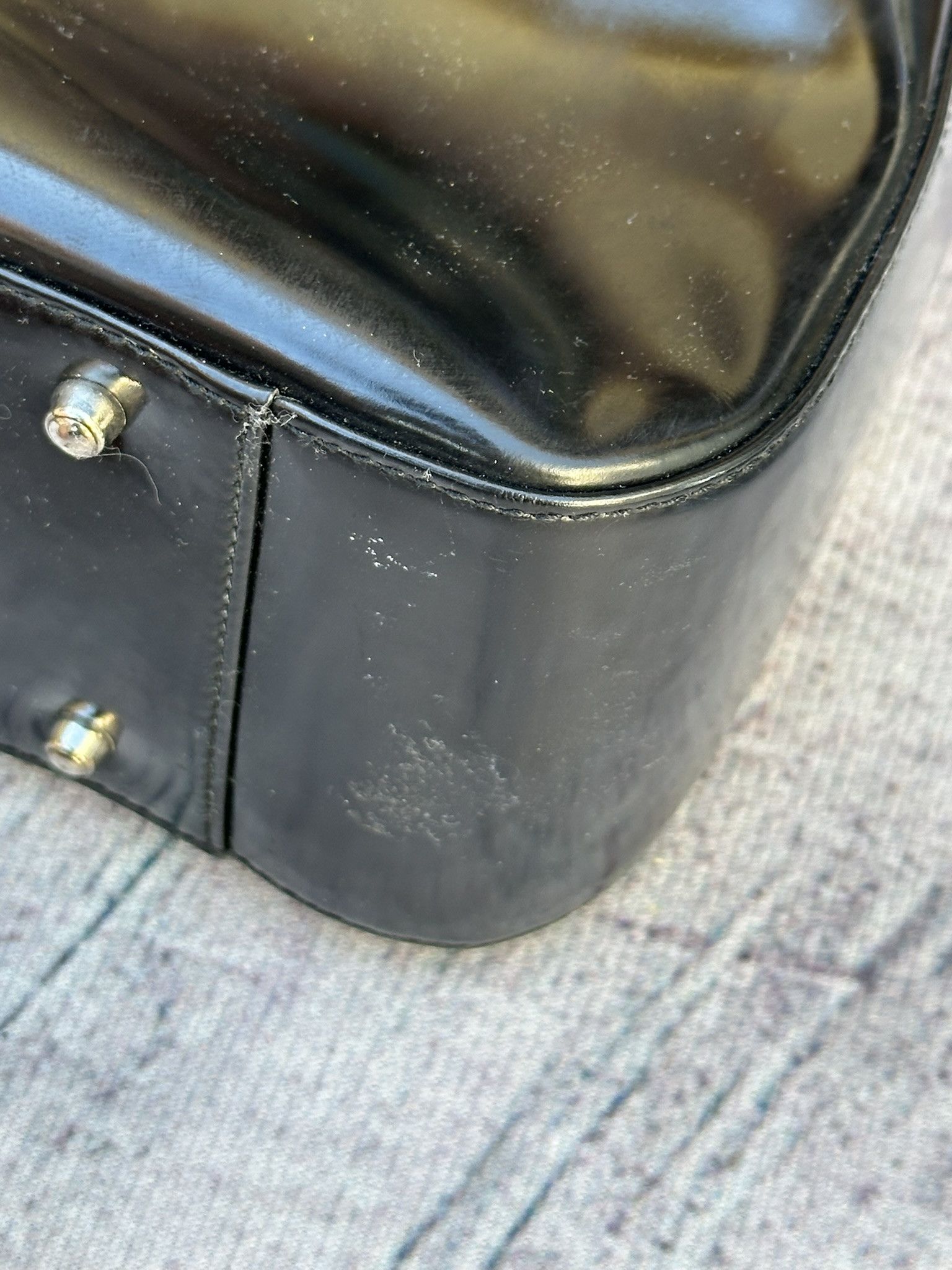 Gucci Gucci Handbag Black Patent Leather Interlocking G Logo Size ONE SIZE - 7 Thumbnail