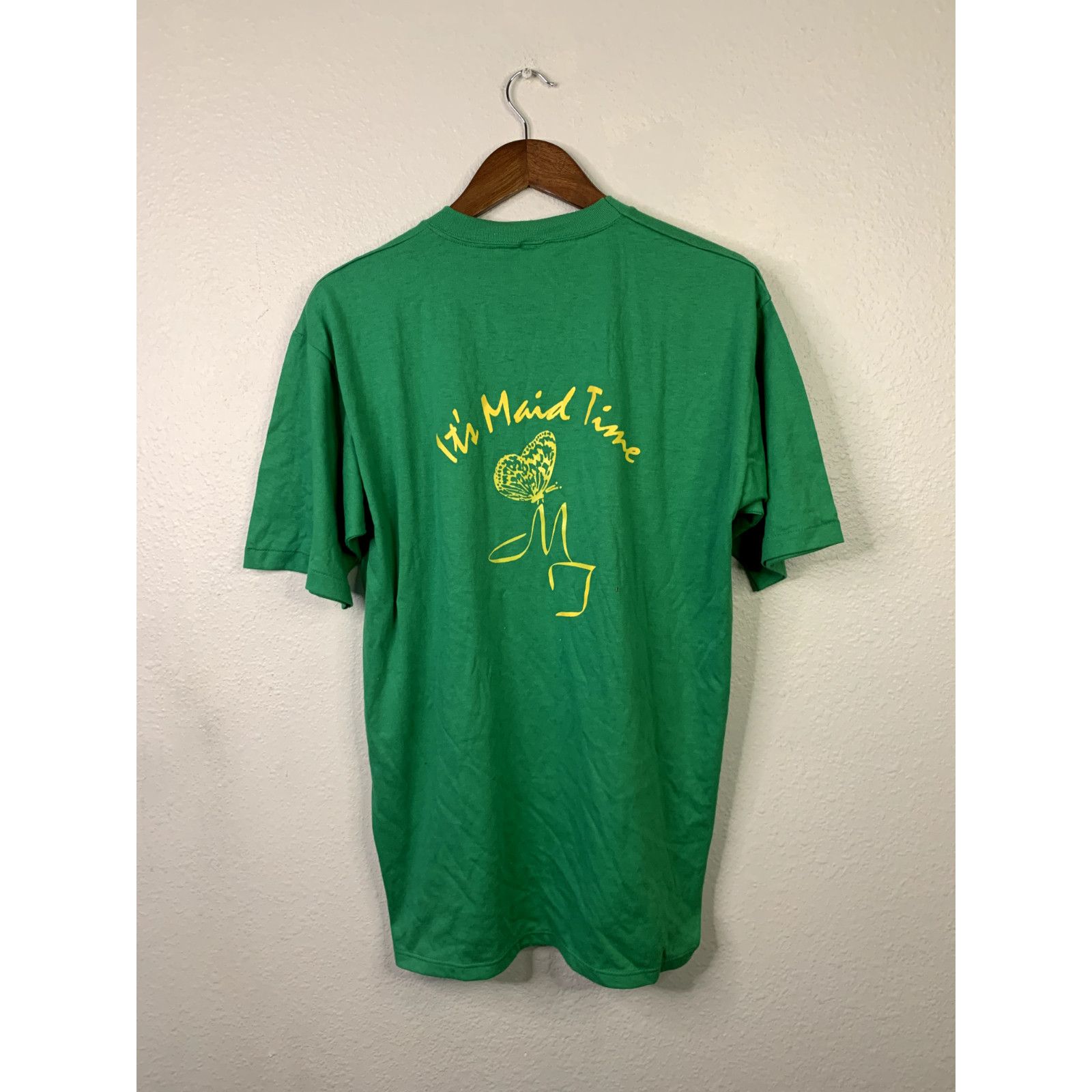 Jerzees 90s Vintage Garden Shirt XL It's Maid Time Butterfly T-Shirt Size US XL / EU 56 / 4 - 1 Thumbnail