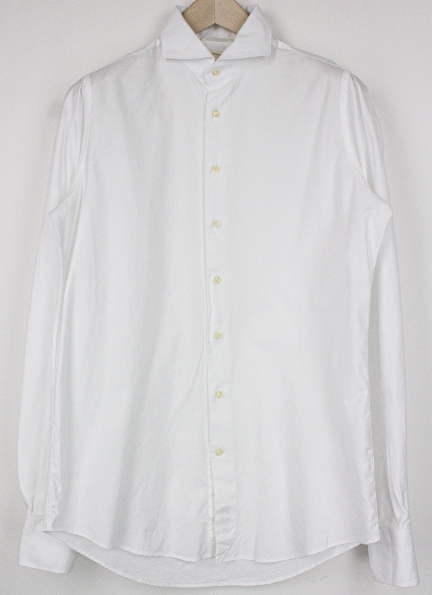 Suitsupply 40L/15 3/4L Slim White Cotton Button-Up 72755 Size 40L - 1 Thumbnail