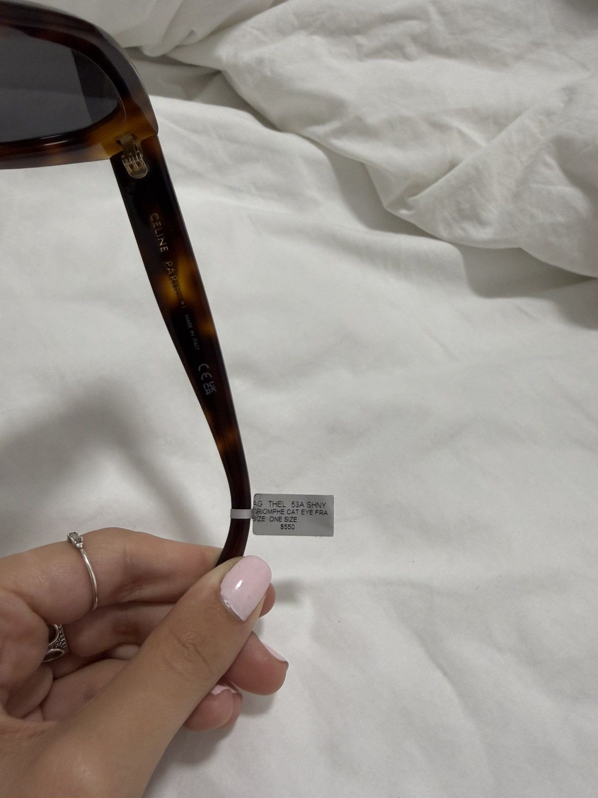 Celine Celine Cat Eye Sunglasses - Triomphe 56mm Size ONE SIZE - 13 Thumbnail