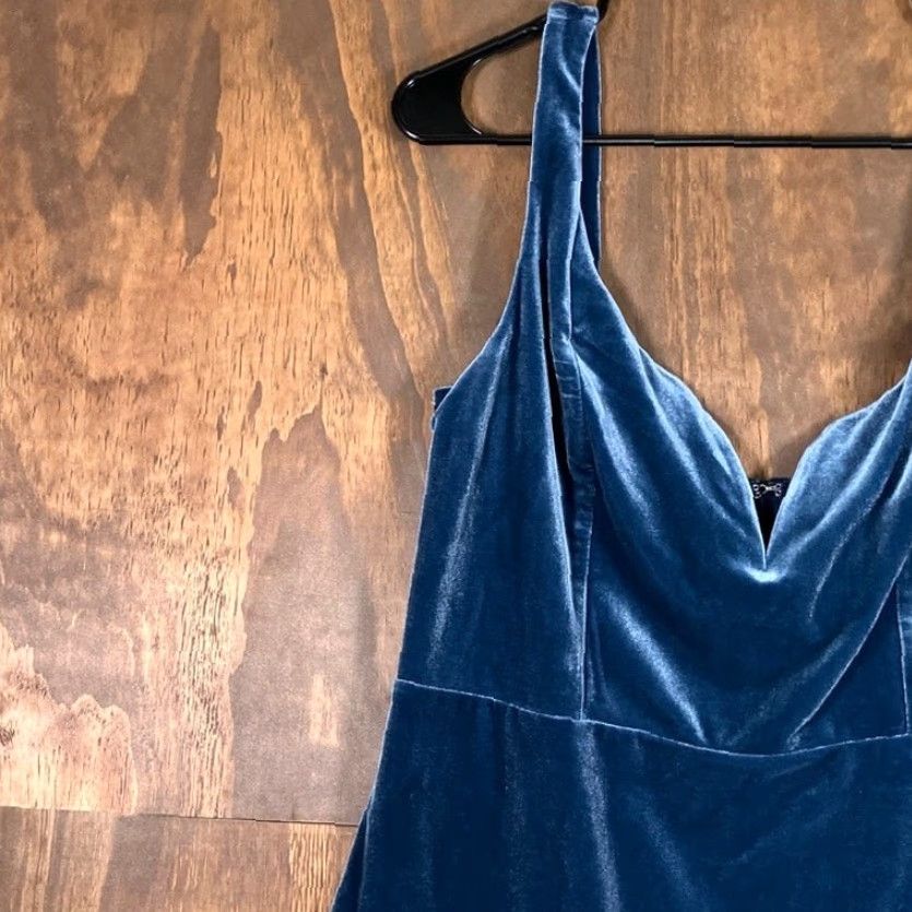 Express Express Dress Navy Blue Velvet Sleeveless Mini Back Zip Stretch 14 Women’s Side Zip Dress Velvet Party Cocktail Wedding Short Sleeve VINTAGE? Size XL / US 12-14 / IT 48-50 - 4 Thumbnail
