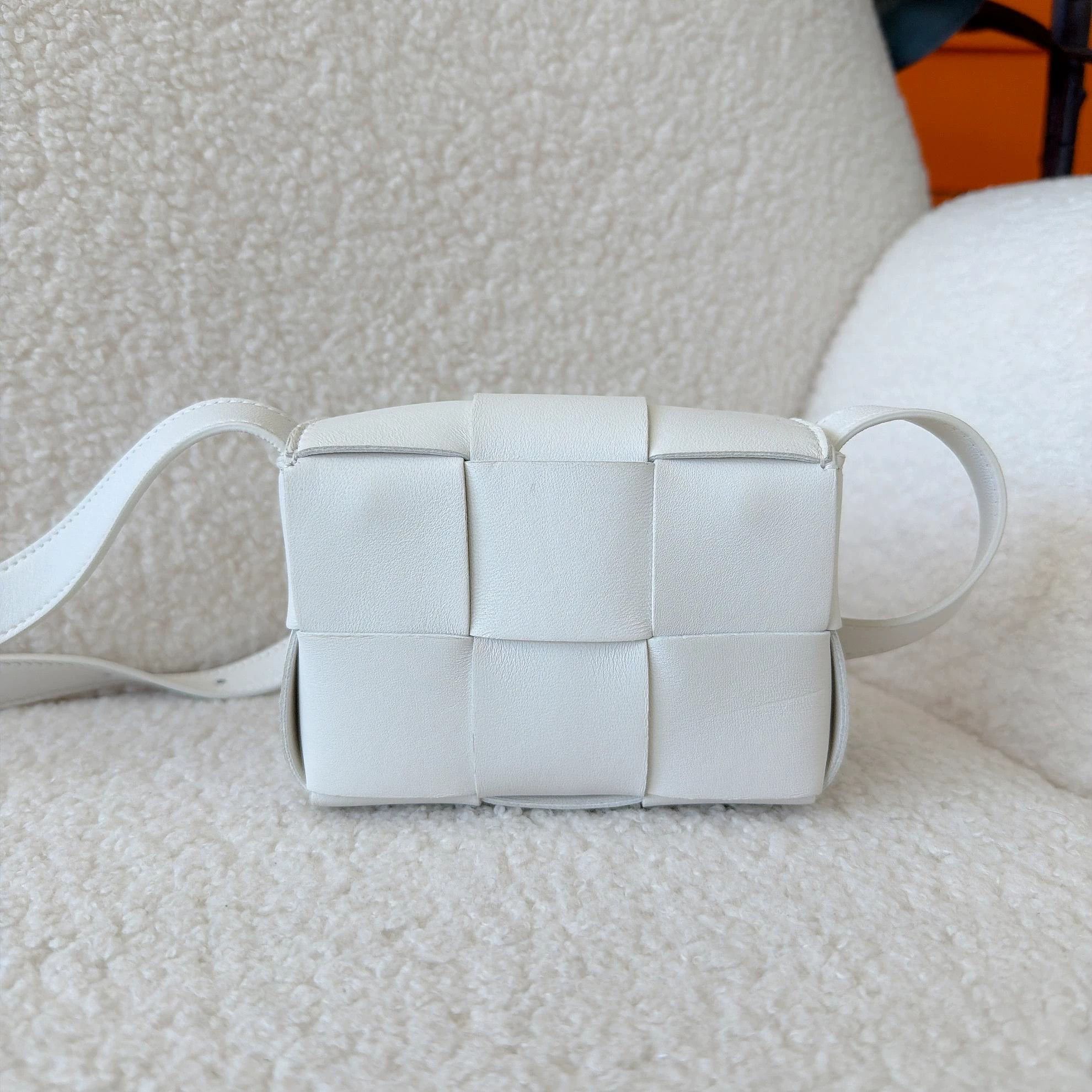 Bottega Veneta BOTTEGA VENETA CASSETTE Intreccio White Bag Size ONE SIZE - 2 Thumbnail