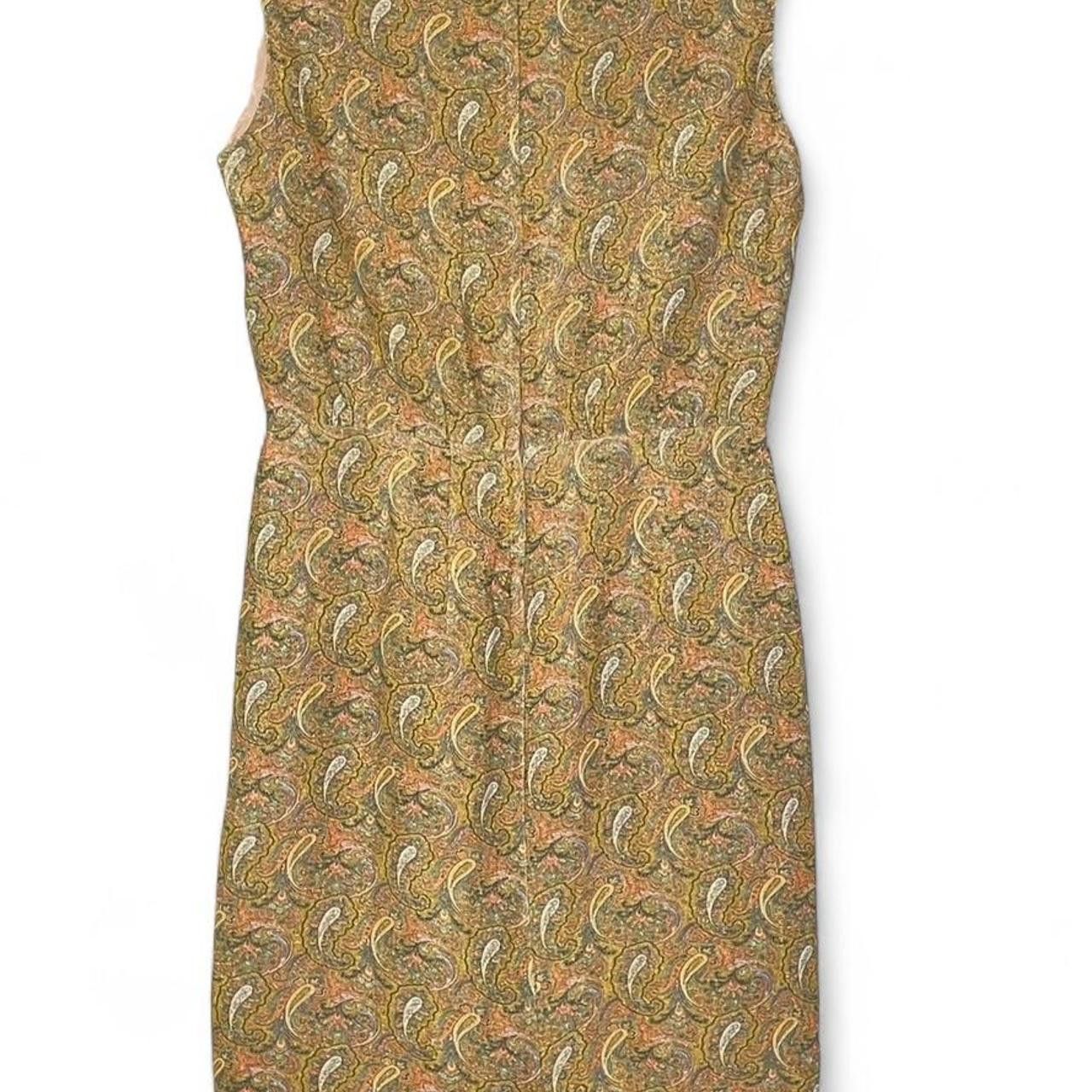 Other Reclaimed Vintage 70s Paisley Gold Midi Dress Size M / US 6-8 / IT 42-44 - 2 Thumbnail