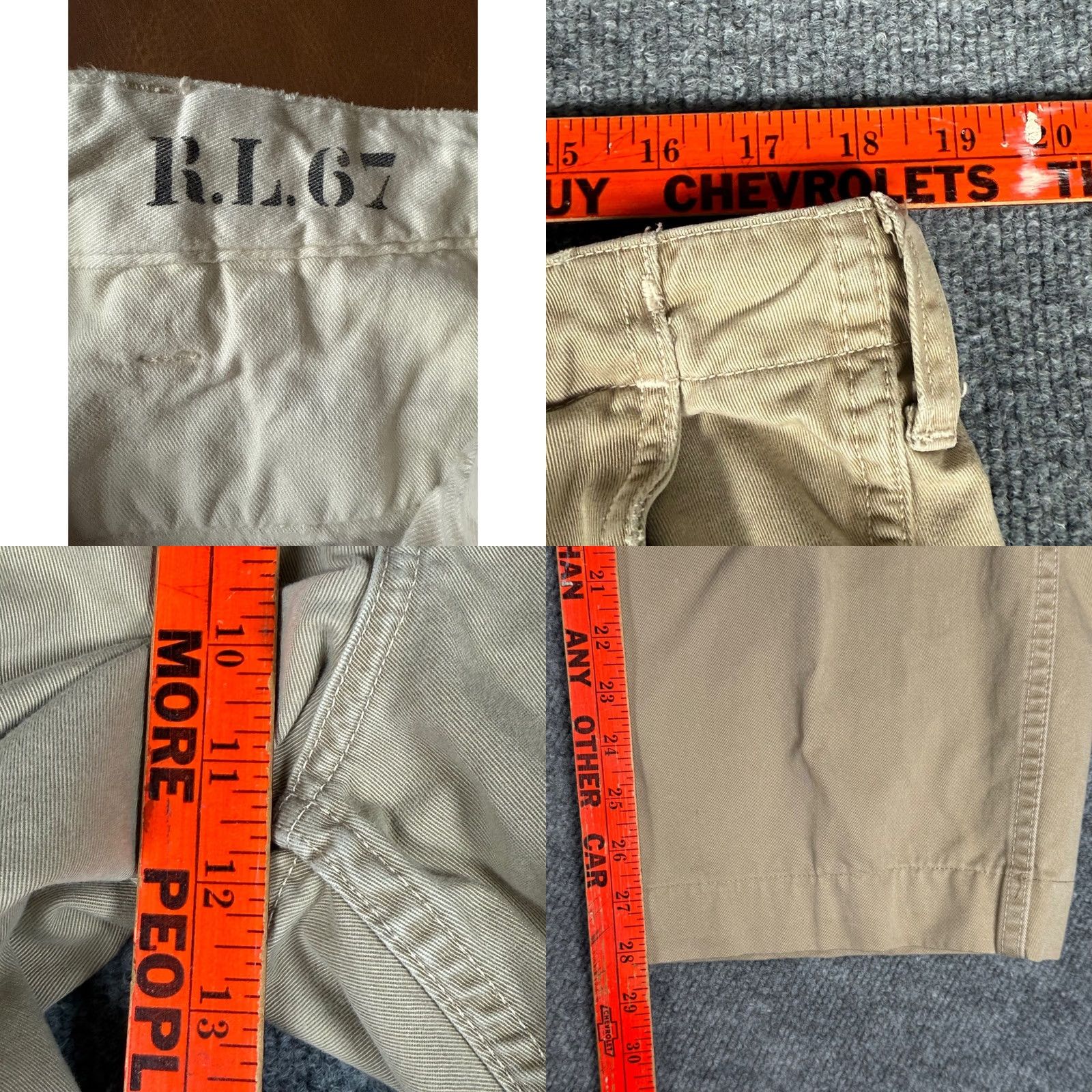 Vintage Vintage Polo Jeans Co. Ralph Lauren Khaki Pants Men 36x28.5 Beige Cotton Workwear Khakis Front Flat 5-Pocket Regular Size US M / EU 48-50 / 2 - 8 Thumbnail