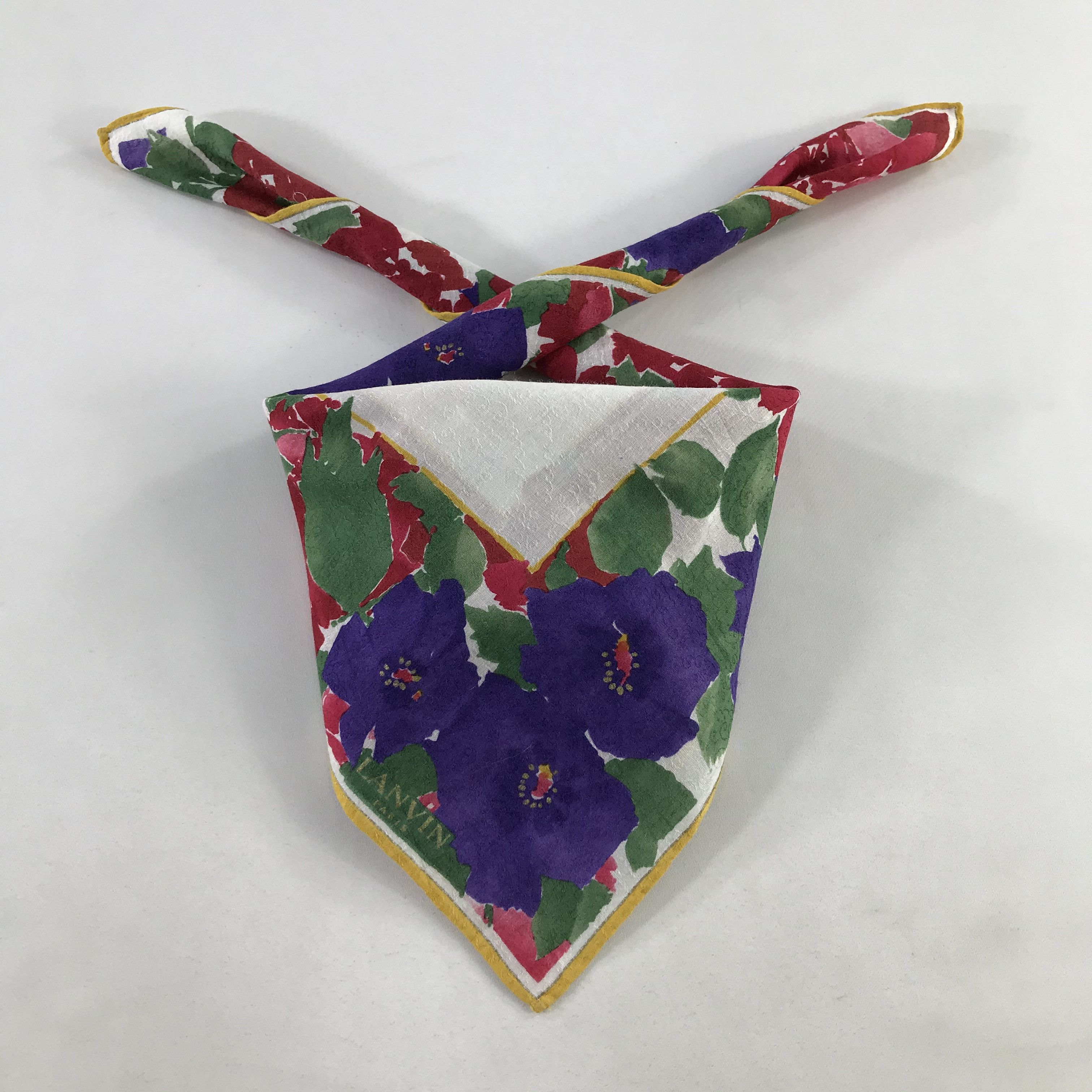 Lanvin × Vintage Lanvin Bandana / Handkerchief / Neckerchief - S1074 Size ONE SIZE - 3 Thumbnail