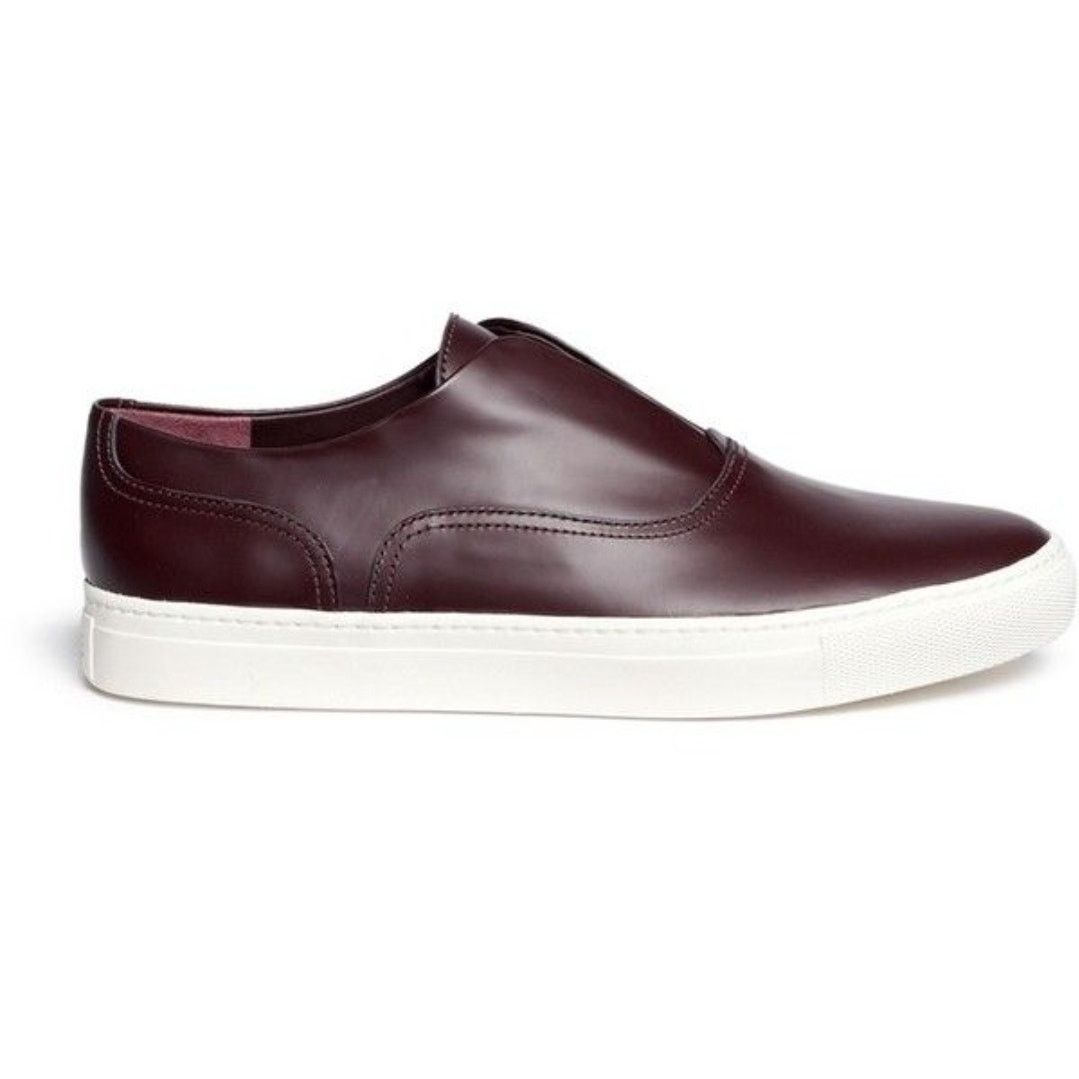 Vince Vince Nelson Leather Slip-on Sneaker Maroon Size US 7.5 / IT 37.5 - 1 Thumbnail
