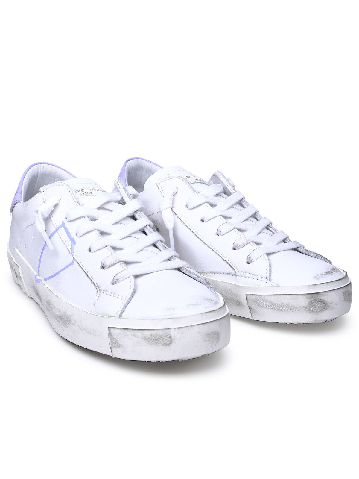 image of Philippe Model White Leather Sneakers, Women's (Size 9)
