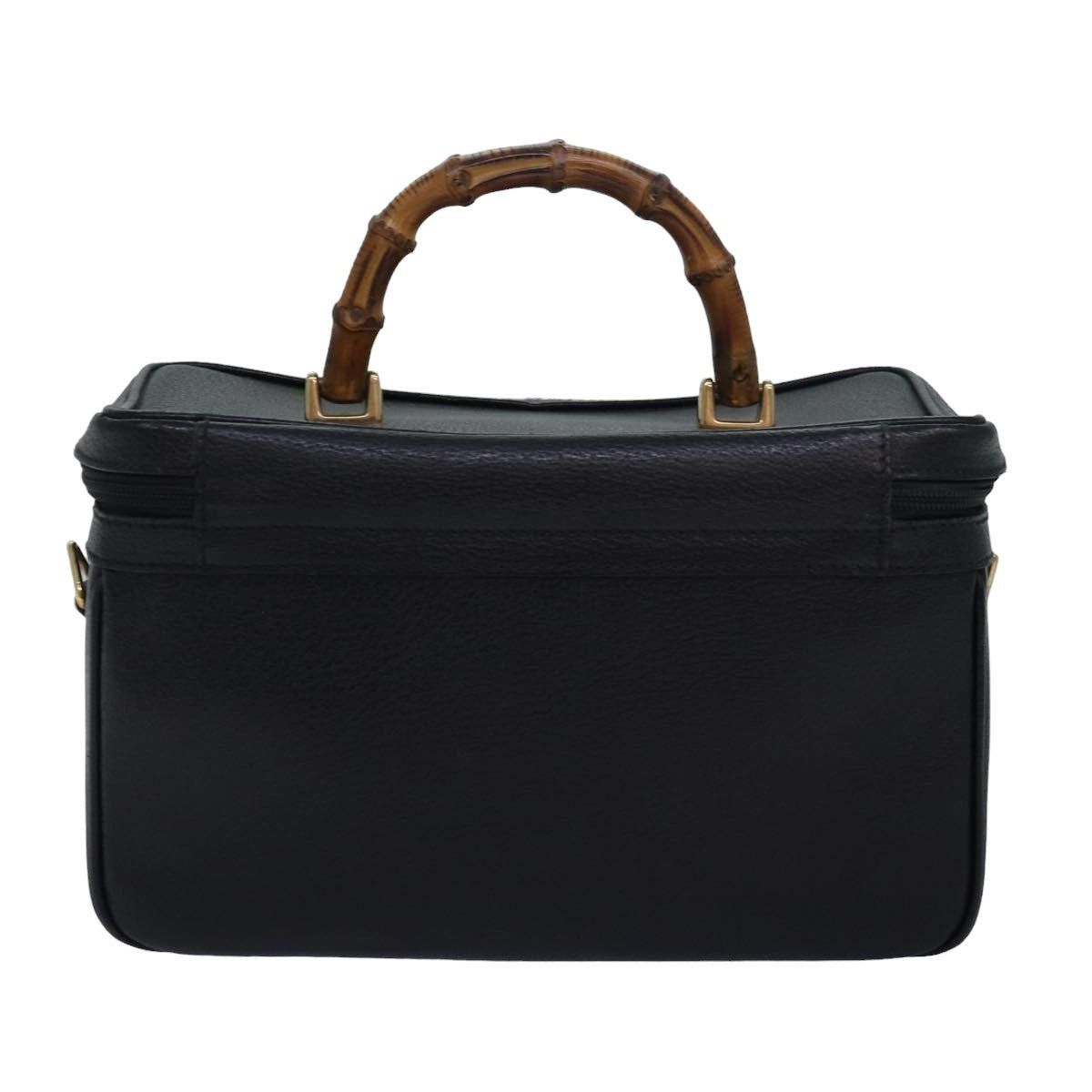Gucci GUCCI Bamboo Vanity Hand Bag Leather Black 013 2122 013 2122 Size ONE SIZE - 3 Thumbnail
