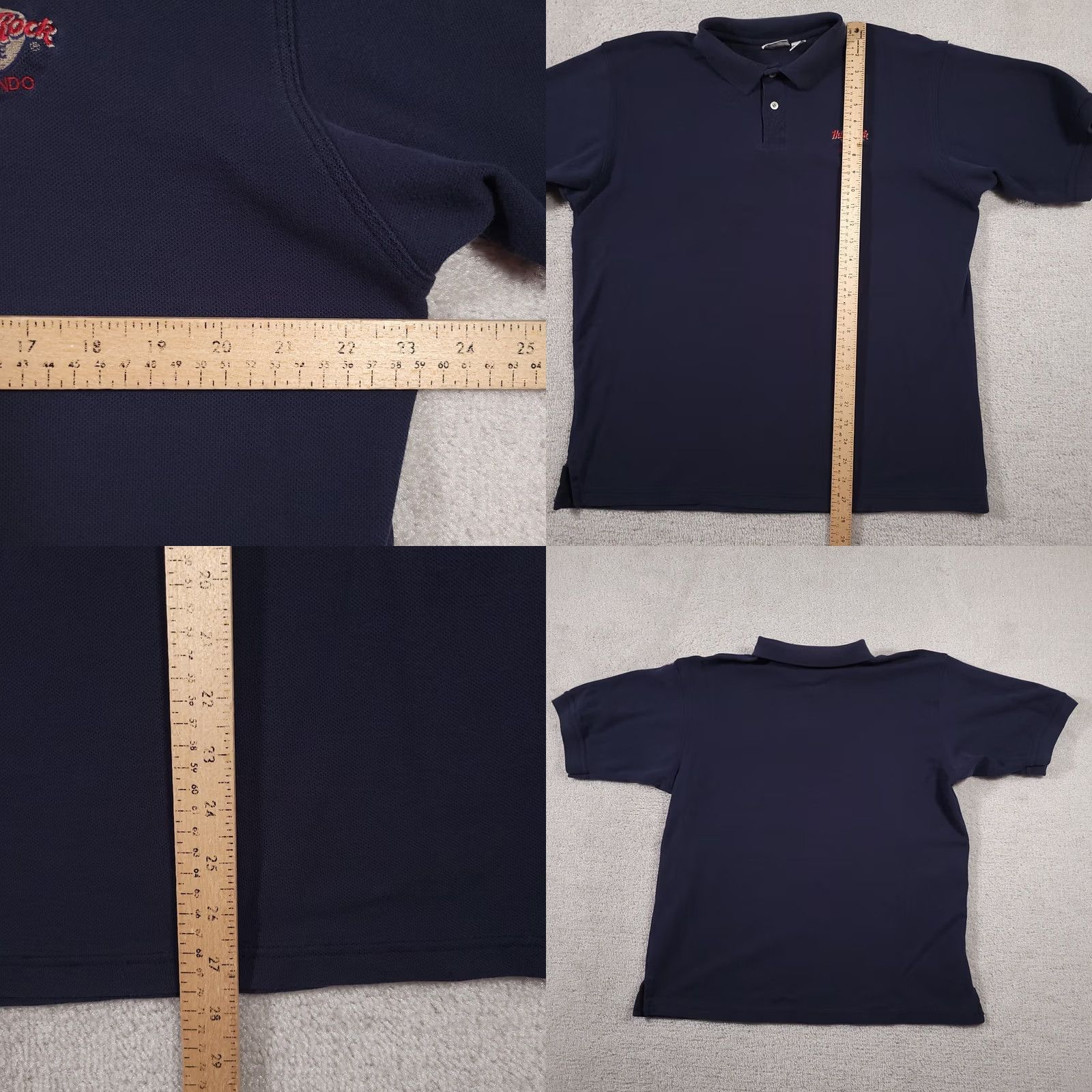Hard Rock Cafe VINTAGE Hard Rock Cafe Orlando Polo Shirt Mens Large Navy Blue 100% Cotton Embroidered Logo Polo Size US L / EU 52-54 / 3 - 8 Thumbnail