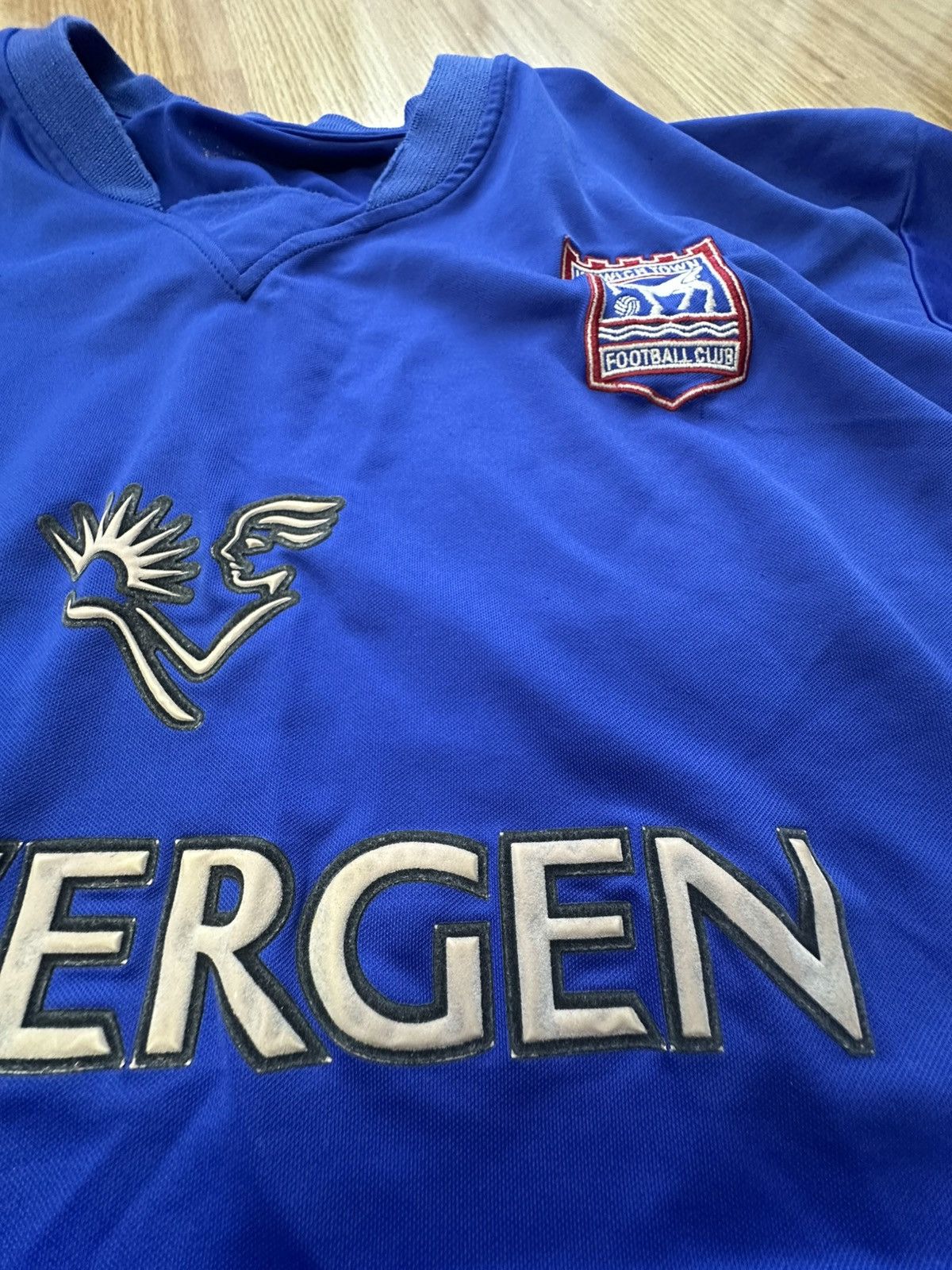 Vintage 🔥 Ipswich Town FC 2003 2004 Home Punch Shirt Jersey Soccer Size US XL / EU 56 / 4 - 6 Thumbnail