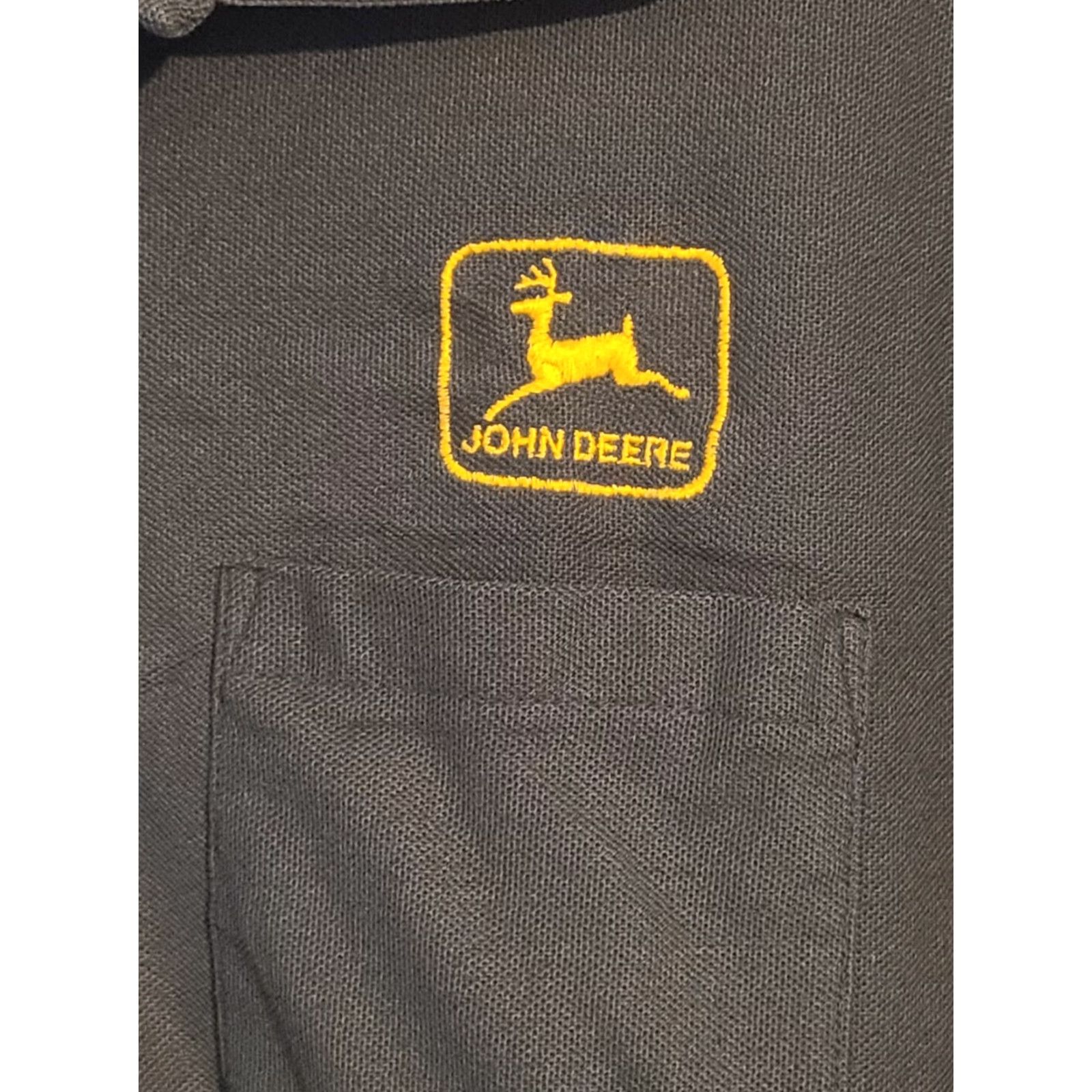 John Deere VINTAGE Swingster Polo Shirt John Deere Logo Green 2XL Short Sleeve Button Quarter 50% Cotton 50% Polyester Regular Mens Tee Shirt Size US XXL / EU 58 / 5 - 2 Thumbnail