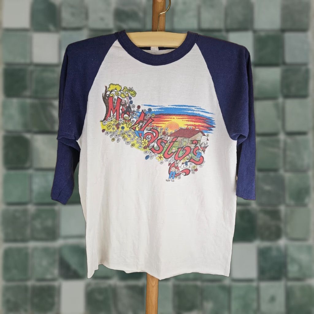 Vintage VINTAGE Filthly McNasty's Hollywood Raglan 50/50 T-Shirt SZ L But Fit M Shirt Men White 70's 70' T-Shirt Navy? Size US L / EU 52-54 / 3 - 1 Thumbnail