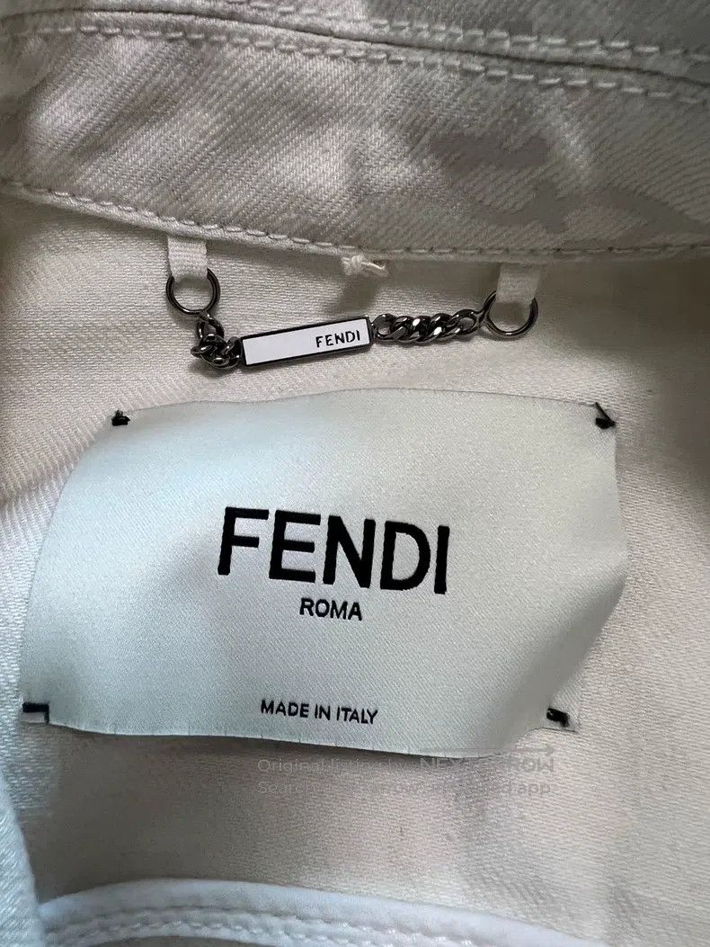 Fendi Fendi Embossed Logo Denim Jacket + Shorts Size 4XL / US 24-26 - 4 Thumbnail