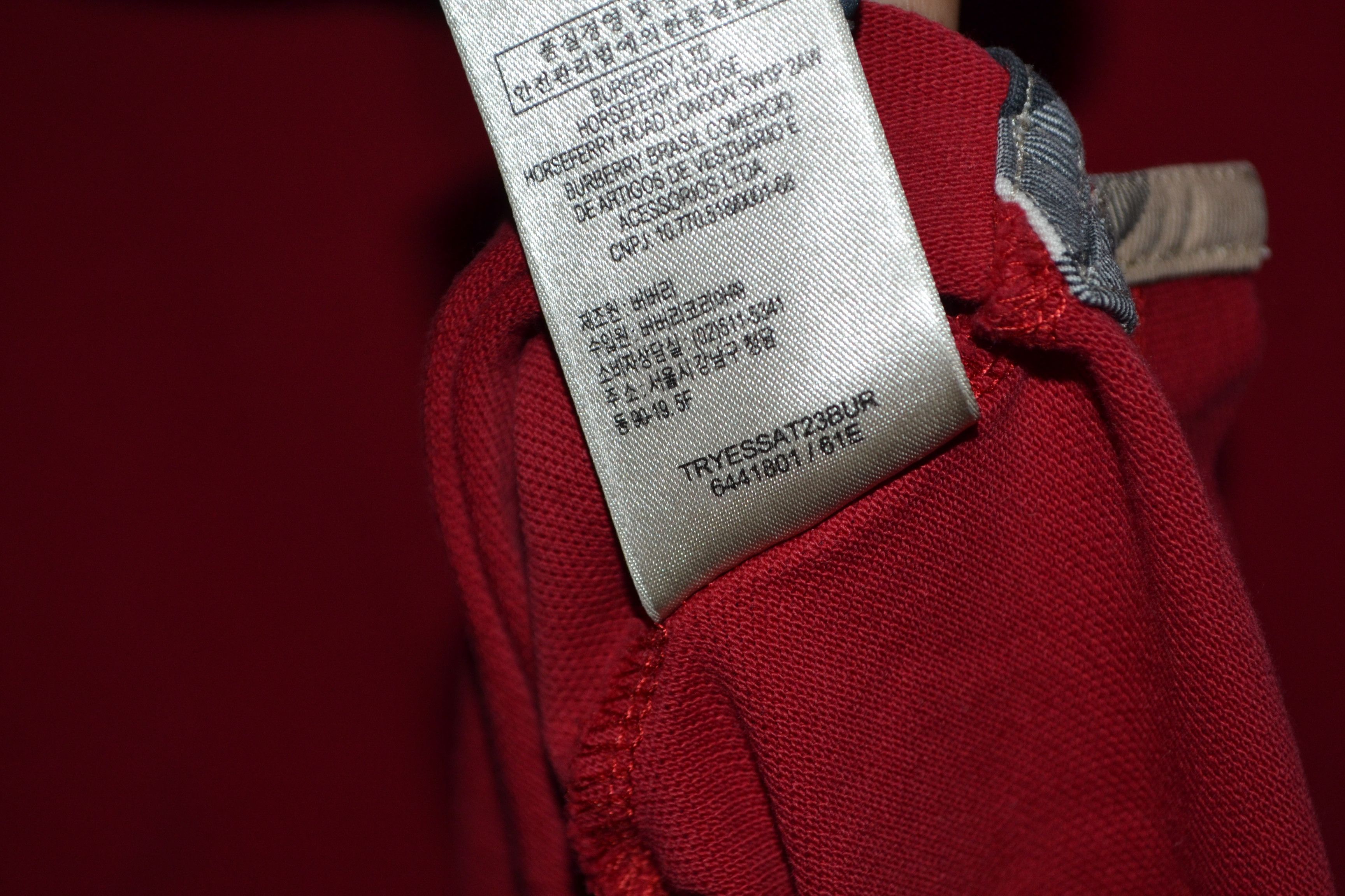 Burberry Burberry Brit XL size Red Pima Cotton Polo Shirt Size US XL / EU 56 / 4 - 9 Thumbnail