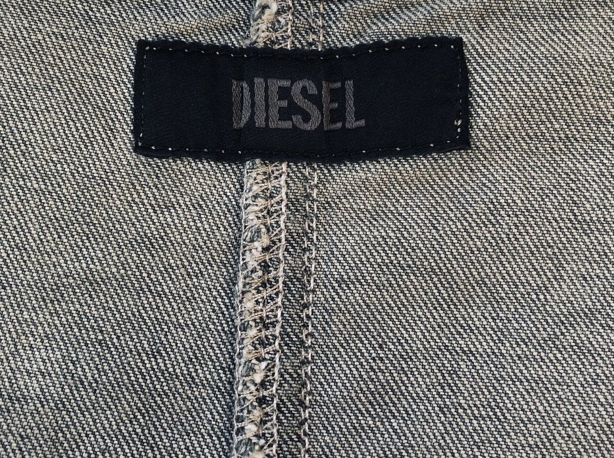 Diesel DIESEL Black Label Distressed Denim Dress Size M / US 6-8 / IT 42-44 - 17 Thumbnail