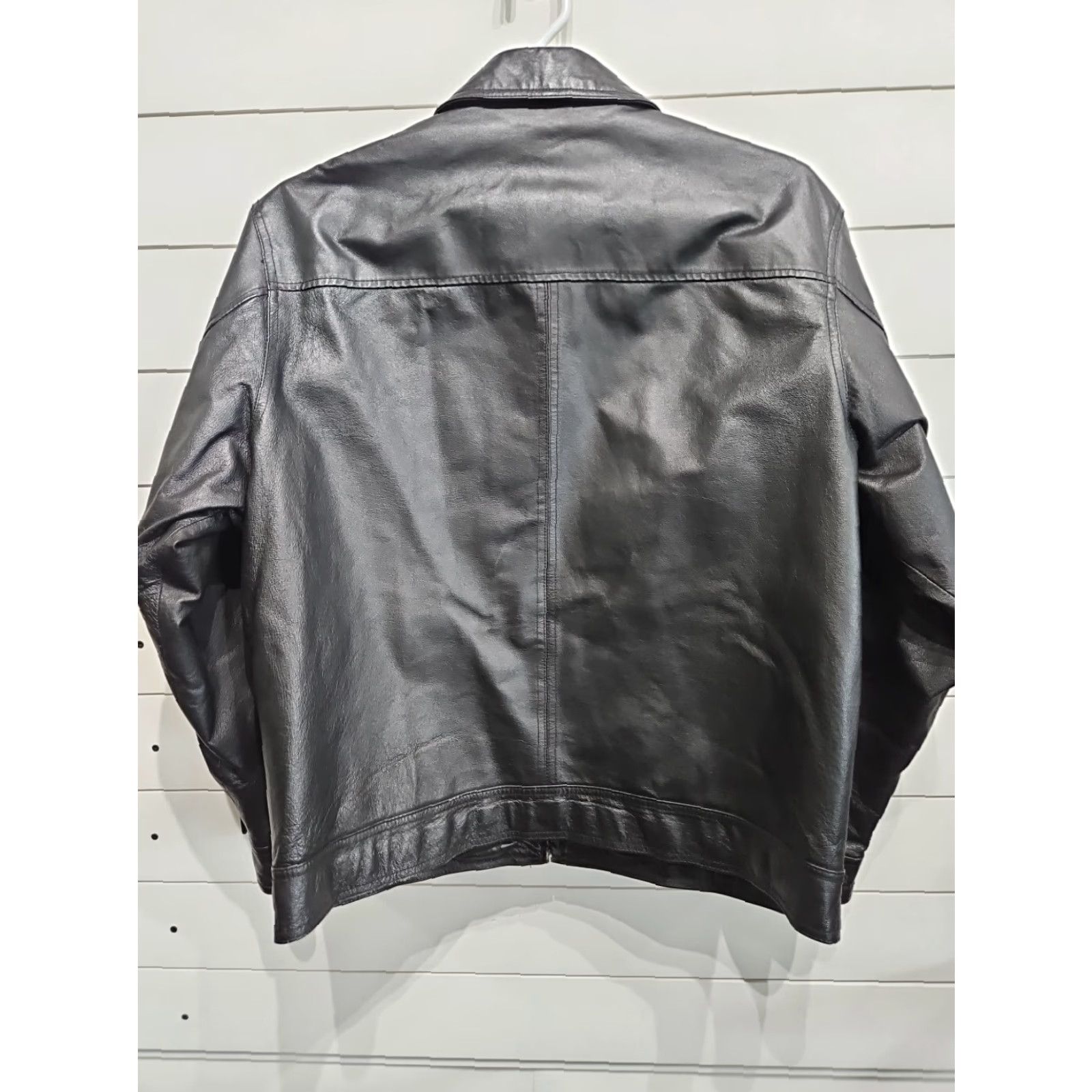 Vintage VINTAGE St. Johns Bay Black Leather Bomber Jacket Coat Mens XL Size US XL / EU 56 / 4 - 6 Thumbnail