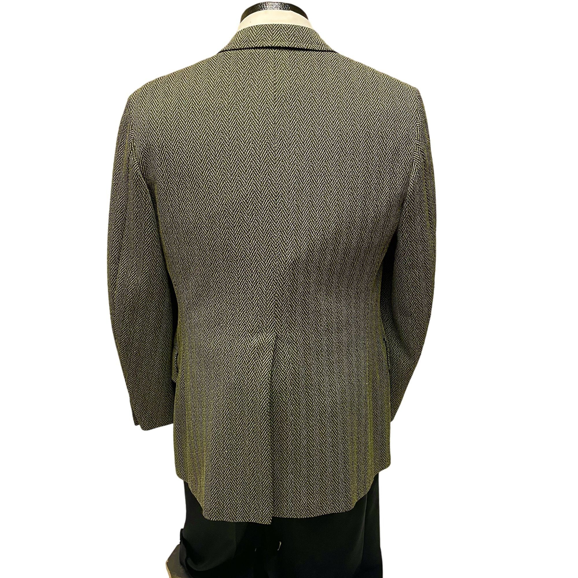 Other Vtg Battelsteins MOD Sport Coat GREEN HERRINGBONE Jacket Size 38R - 3 Thumbnail