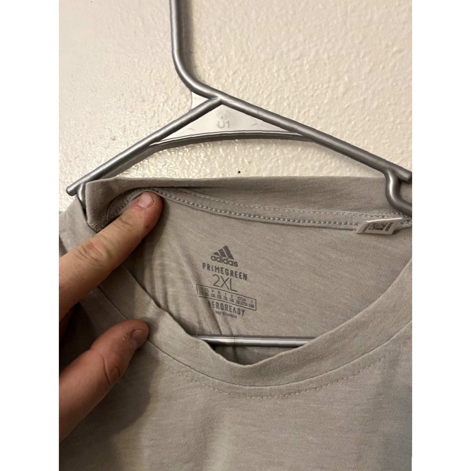 Adidas Adidas T-Shirt Men 2XL Gray Primegreen Aeroready Short Sleeve Crew Neck Pullover Activewear Cross Training Gym Running Size US XXL / EU 58 / 5 - 3 Thumbnail