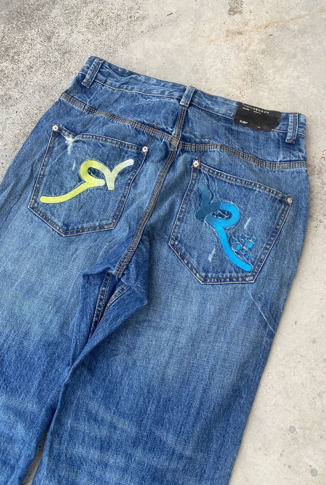 Affliction 2000s Rocawear Loose Baggy jnco style y2k Jeans Size US 36 / EU 52 - 2 Thumbnail