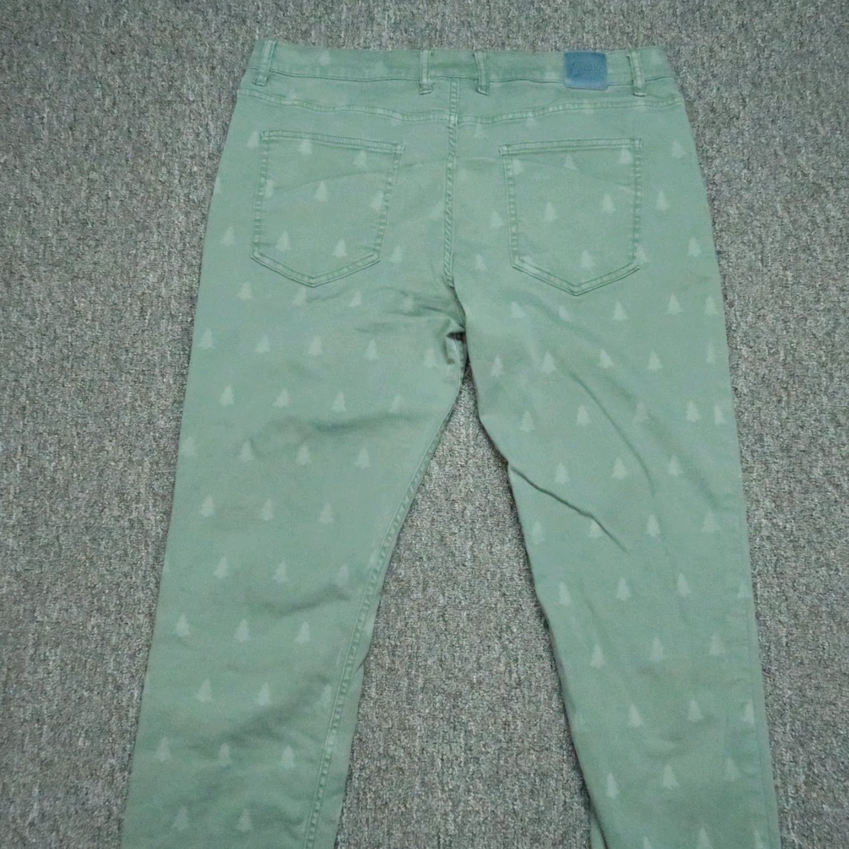 Evergreen Mugsy Jeans Mens 38x32 Green 5-Pocket Straight Stretch Denim Size US 38 / EU 54 - 6 Thumbnail
