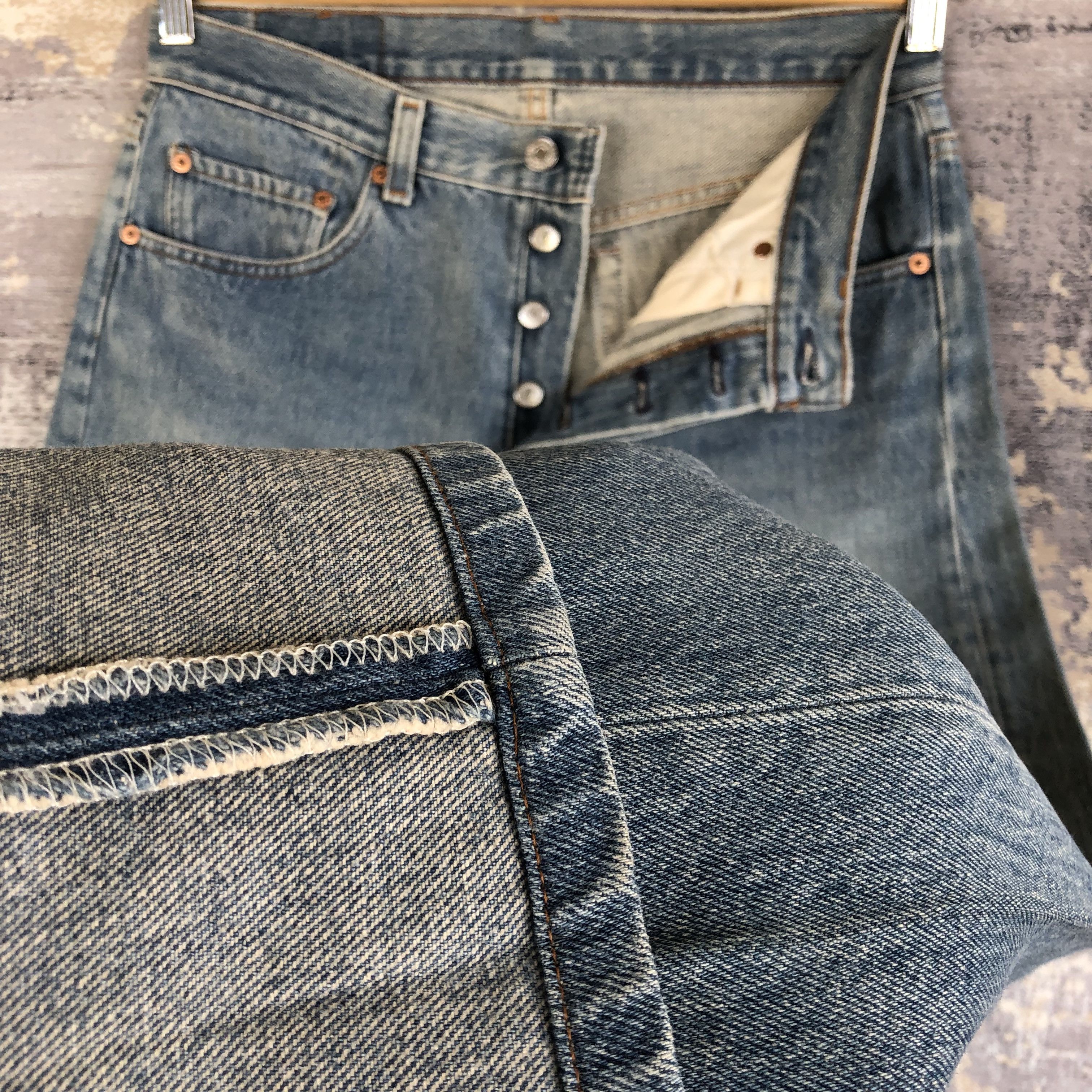 Levi's Vintage Ripped Levis 501 Faded Jeans Levi's 501 Washed Denim Size US 30 / EU 46 - 8 Thumbnail