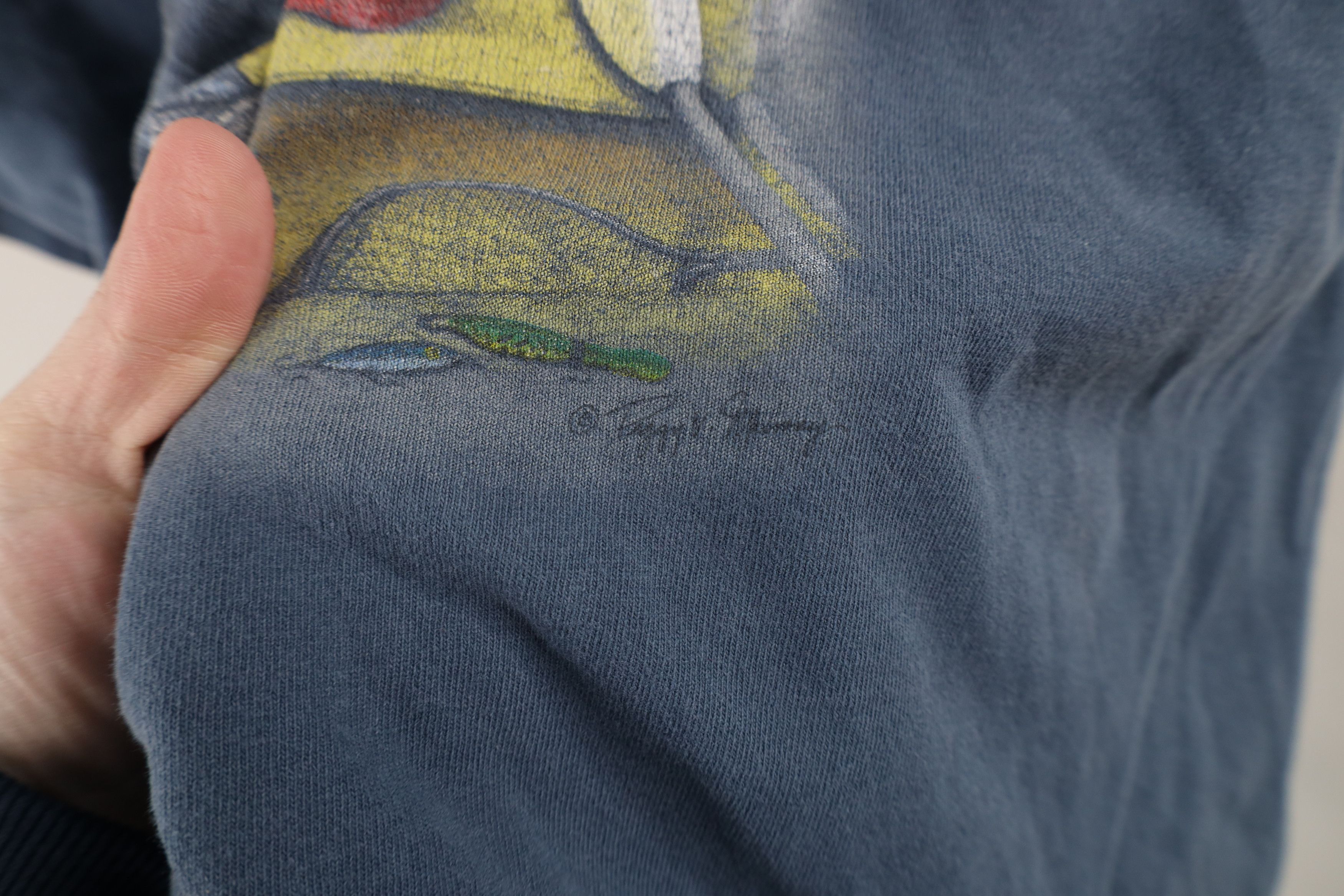 Vintage Vintage 90s Y2K Boat Potato Fishing Fisherman T-Shirt Blue Size US XL / EU 56 / 4 - 5 Thumbnail