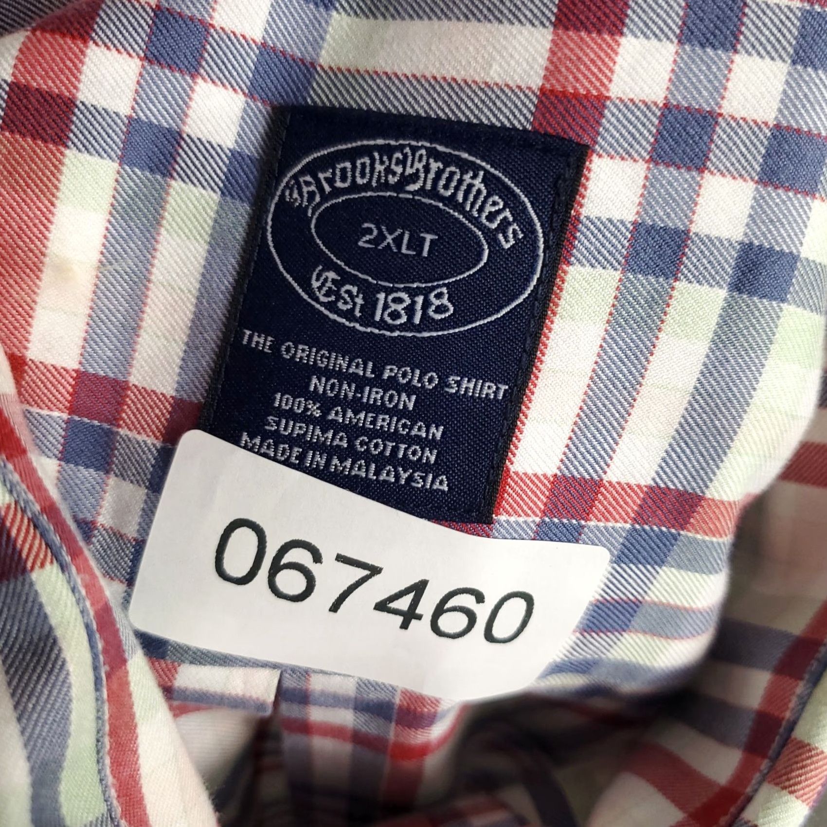 Brooks Brothers Brooks Brothers Shirt Mens 2XLT Blue Red Plaid Casual Button Up Long Sleeve Size US XXL / EU 58 / 5 - 7 Thumbnail