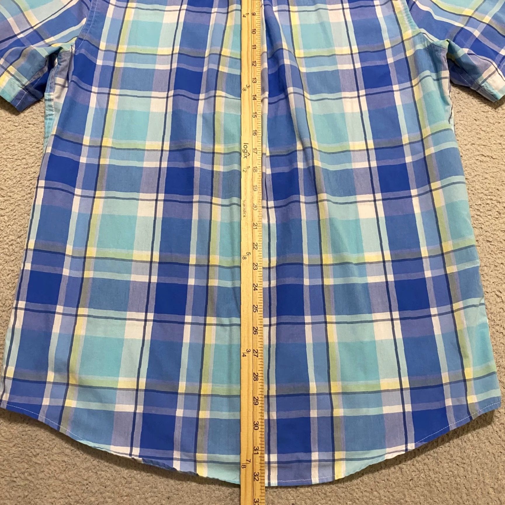 Chaps Chaps Shirt Mens M Multicolor Plaid Short Sleeve Button-Down Nike Size US M / EU 48-50 / 2 - 7 Thumbnail