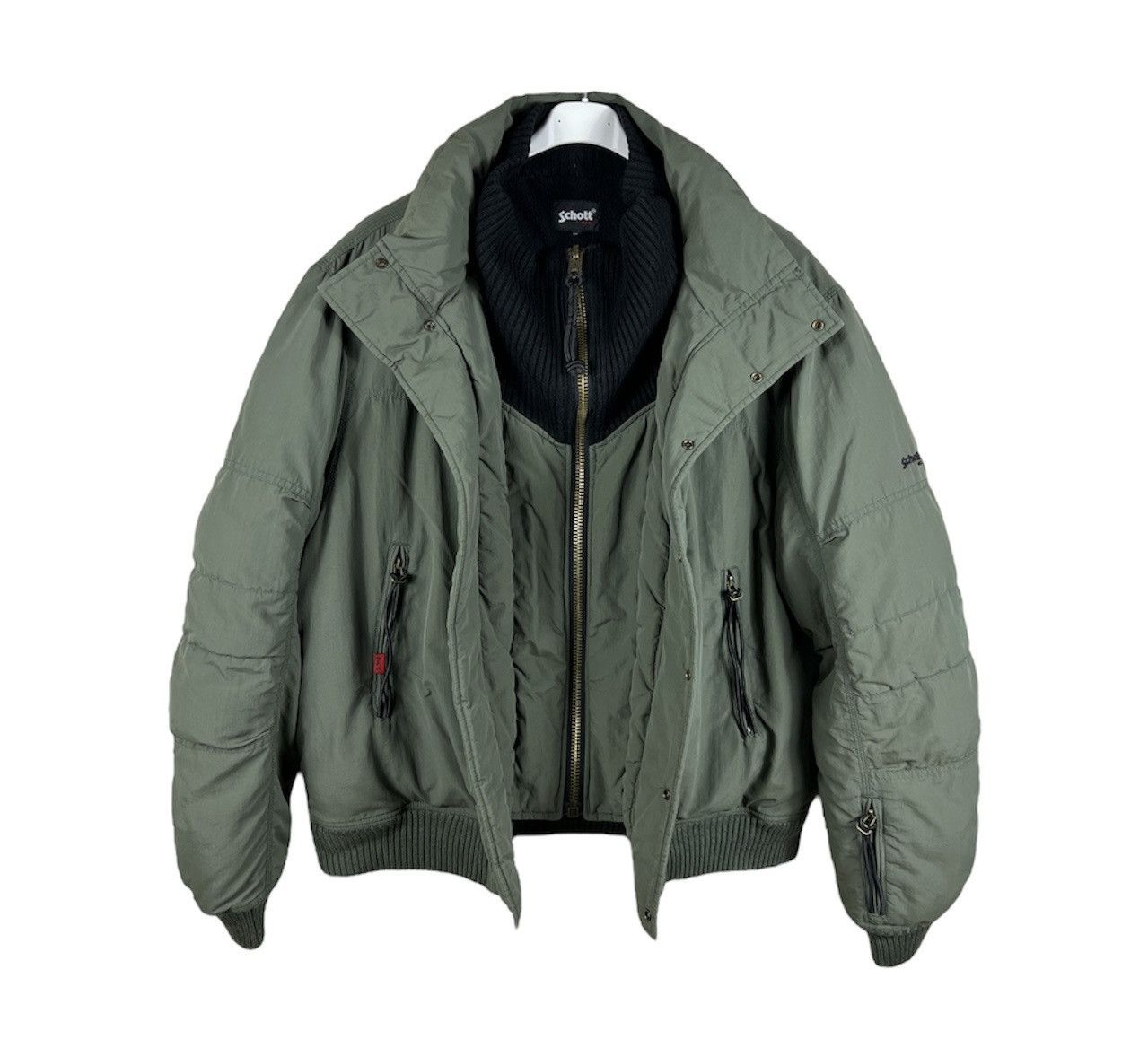 Schott Vintage Schott military kayloom padded bomber jacket double Size US XL / EU 56 / 4 - 2 Thumbnail