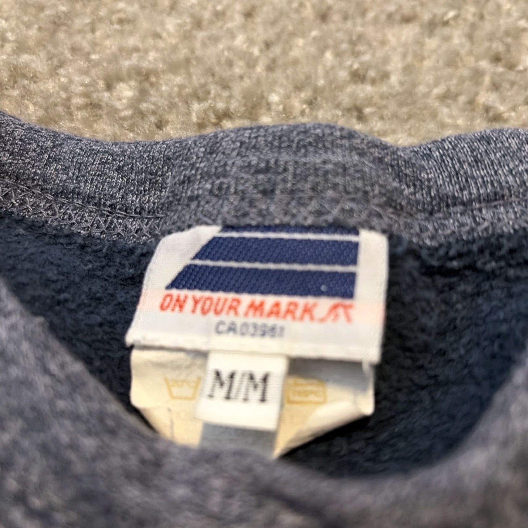 J Brand VINTAGE On Your Mark Sweatshirt Navy Blue Crewneck Medium M Mens 80s Pullover Crewneck Knits Blank Blue Size US M / EU 48-50 / 2 - 5 Thumbnail