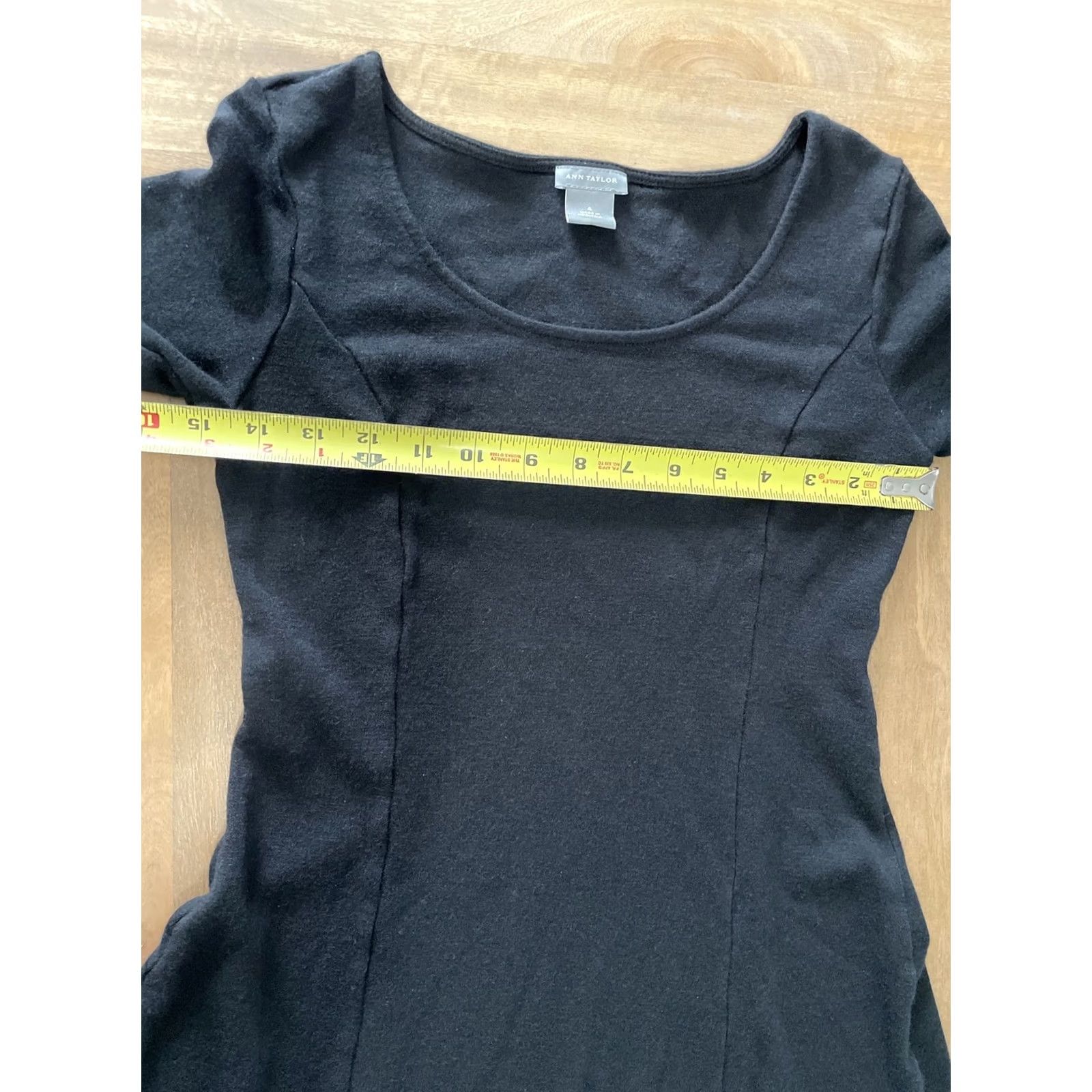 Loft VINTAGE Loft LOFT Women Dress A-Line Wool Black 3/4 Sleeve Scoop Neck Size 4 Knee Length Womens Size S / US 4 / IT 40 - 8 Thumbnail