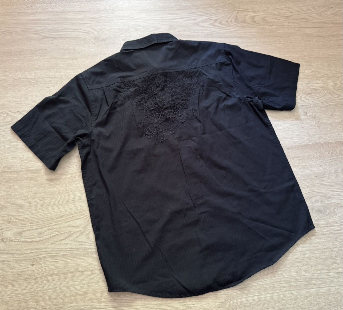 Billabong Vintage 00’s Billabong y2k Skateboarding Black Baggy Shirt Size US XL / EU 56 / 4 - 4 Thumbnail