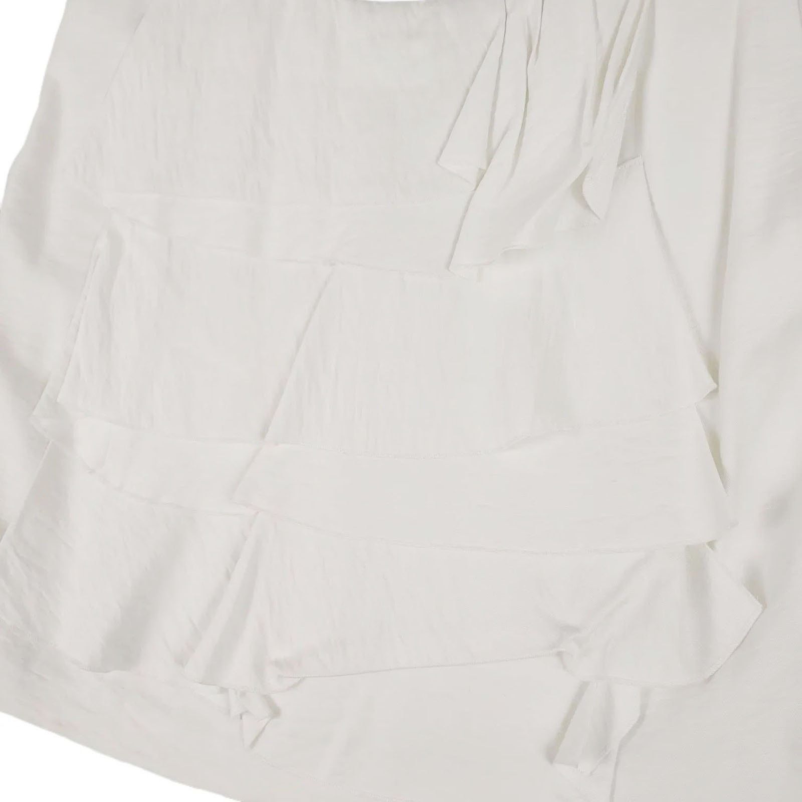 Bcbgmaxazria BCBG Maxazria White Ruffle Layered Rayon Mini Skirt Size 28" / US 6 / IT 42 - 5 Thumbnail