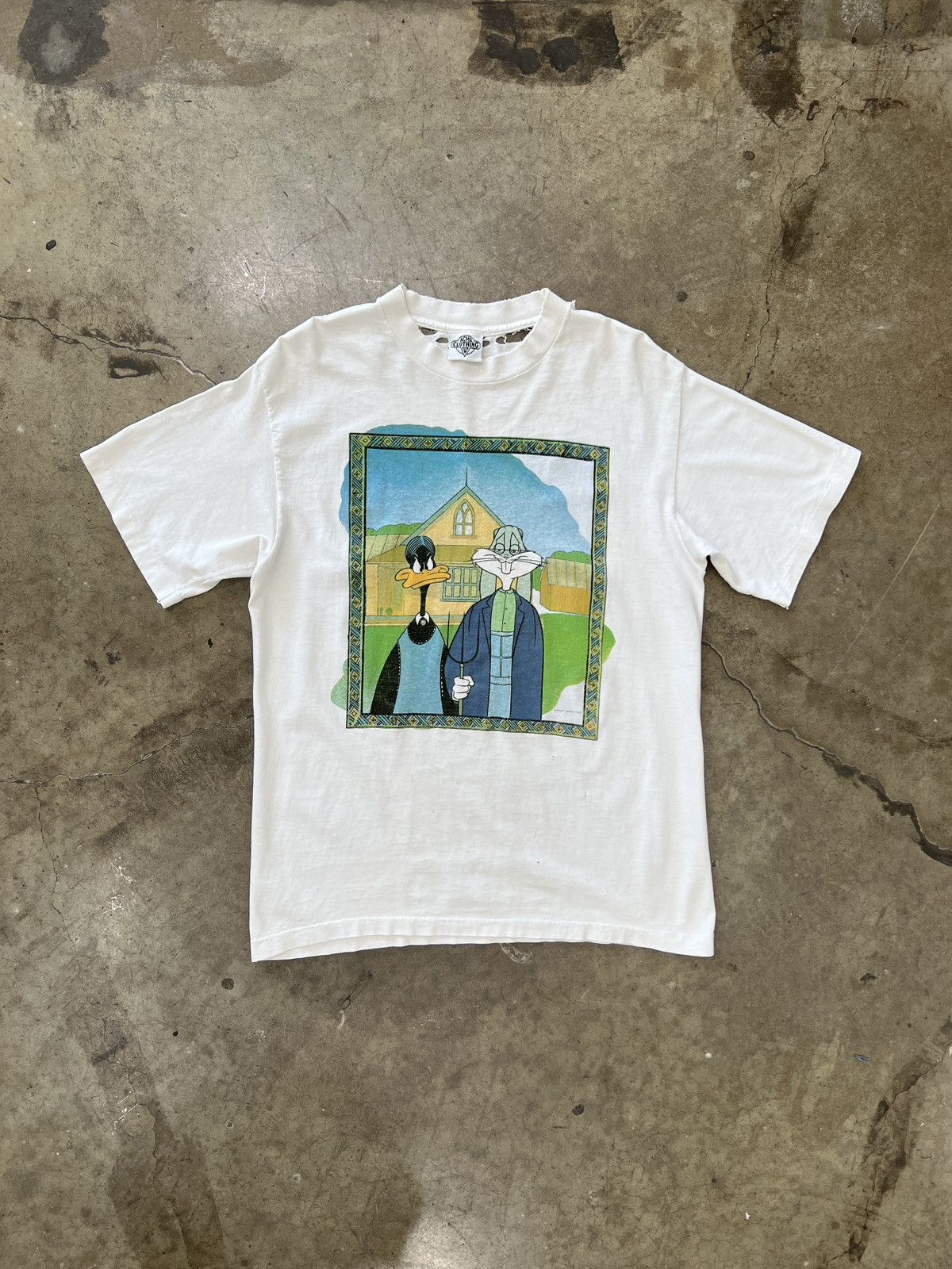 Warner Bros Vintage 90s Looney Tunes American Gothic Bugs Bunny Large Size US L / EU 52-54 / 3 - 2 Thumbnail